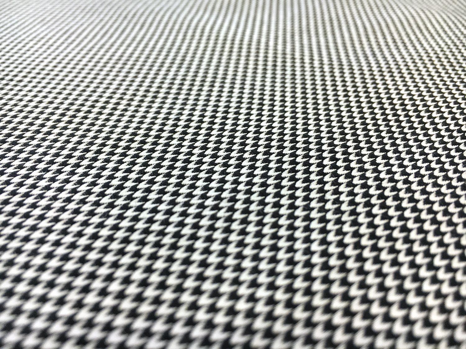 Italian Cotton Chevron Dobby Shirting in Black2