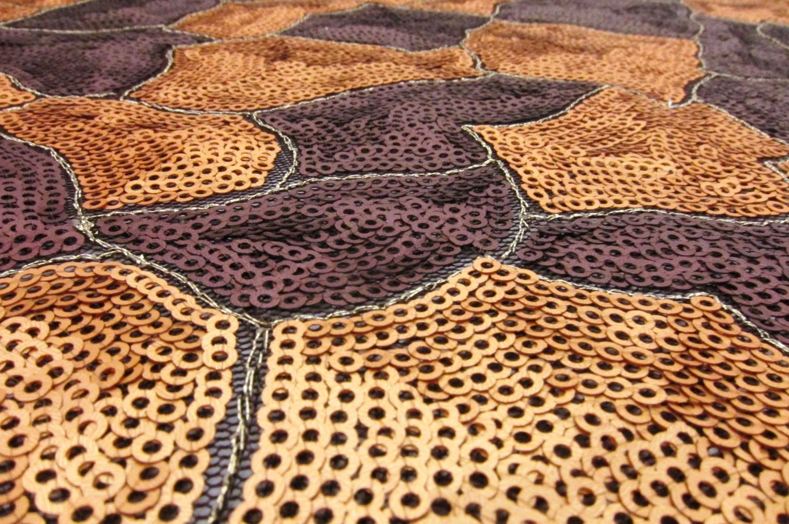 Micro Sequins on Metallic Embroidered Tulle2