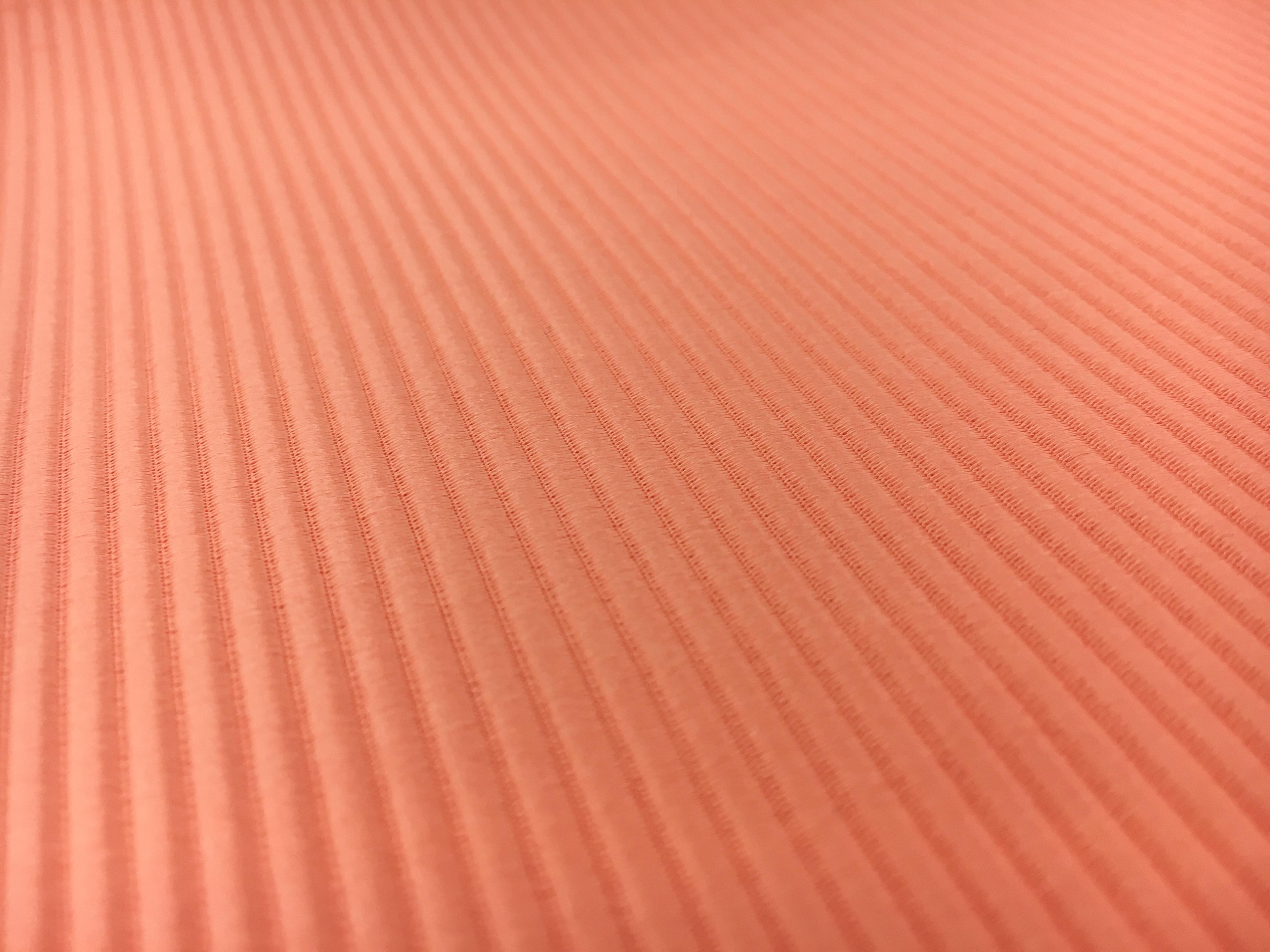 Italian Cotton and Acetate Ottoman in Salmone2