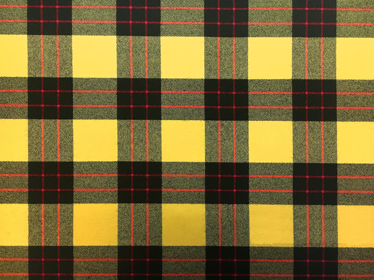 Italian Virgin Wool Tartan Plaid in Yellow and Black0