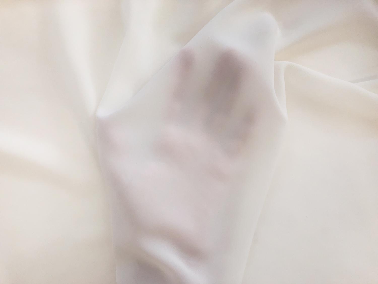 Polyester Powder Crepe De Chine in Off White2