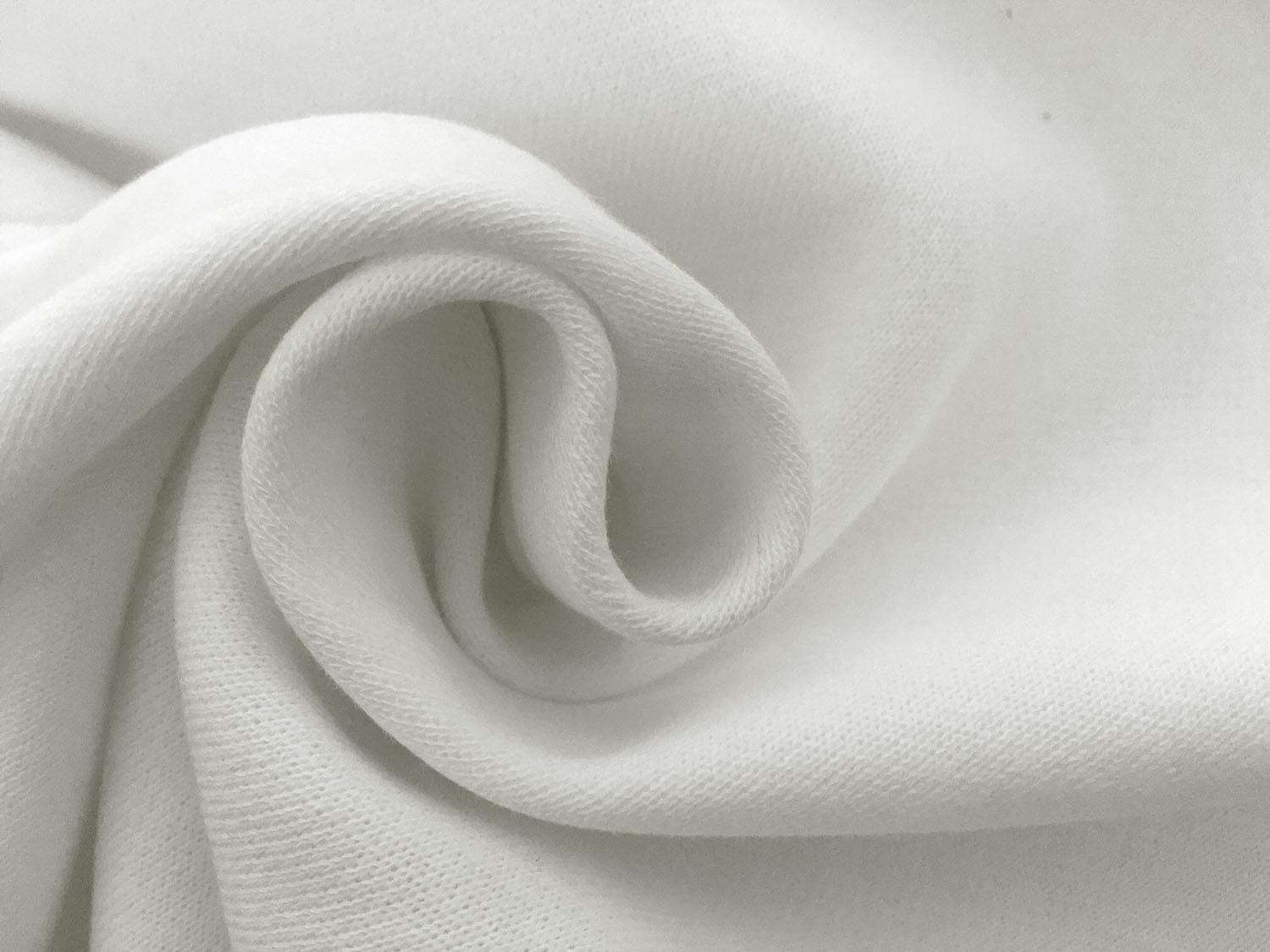 Japanese Cotton Sweatshirt Fleece in White1