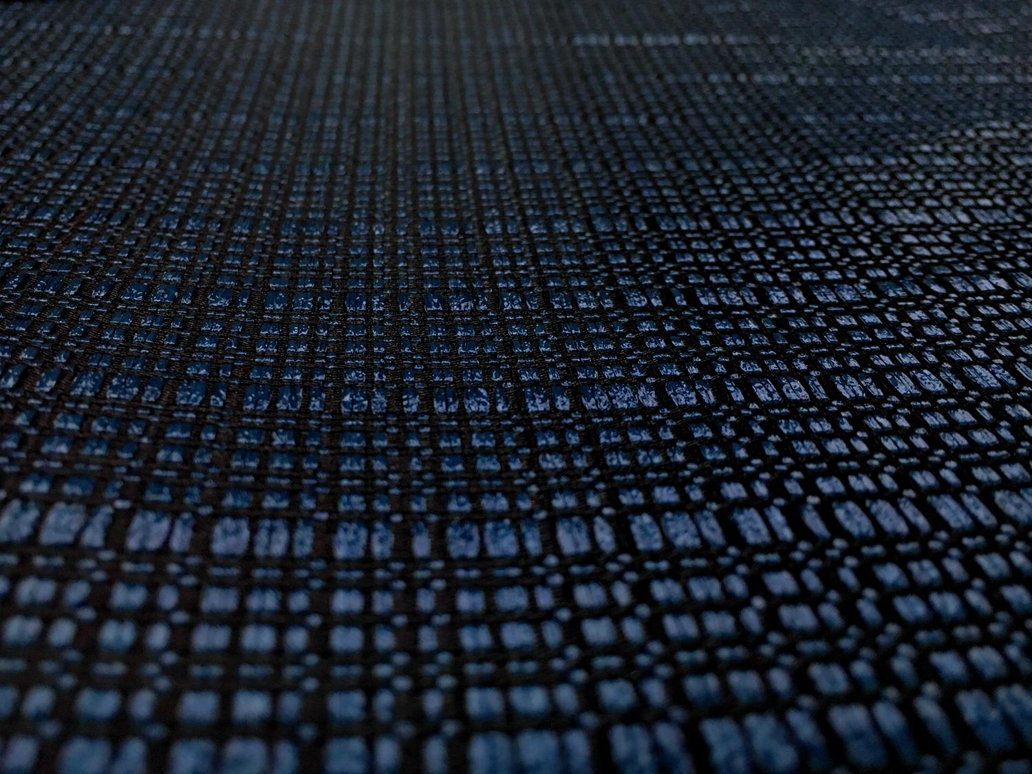 Silk and Viscose Blend Raffia Gazar in Navy0