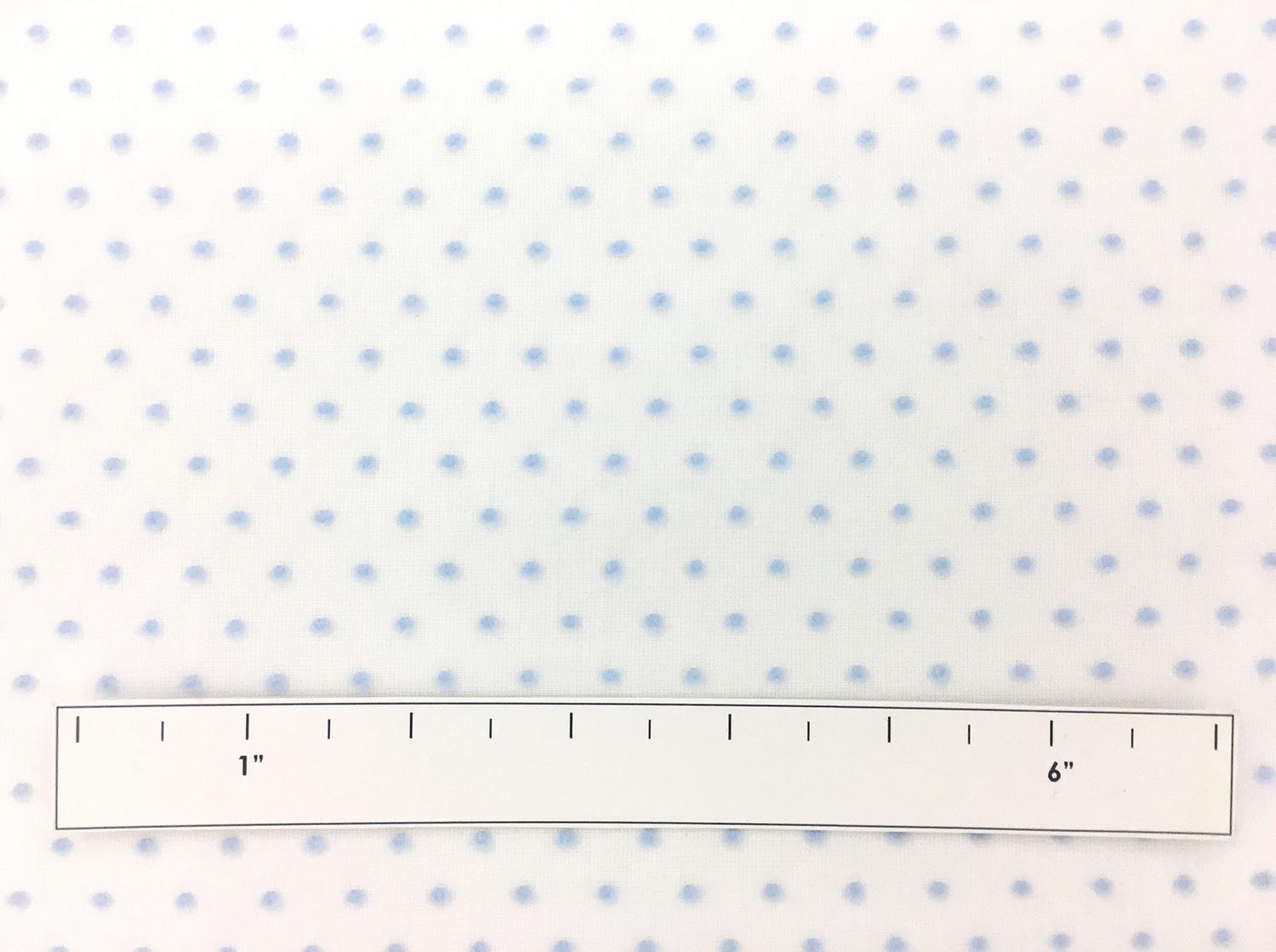 Cotton Swiss Dot in White and Powder Blue2