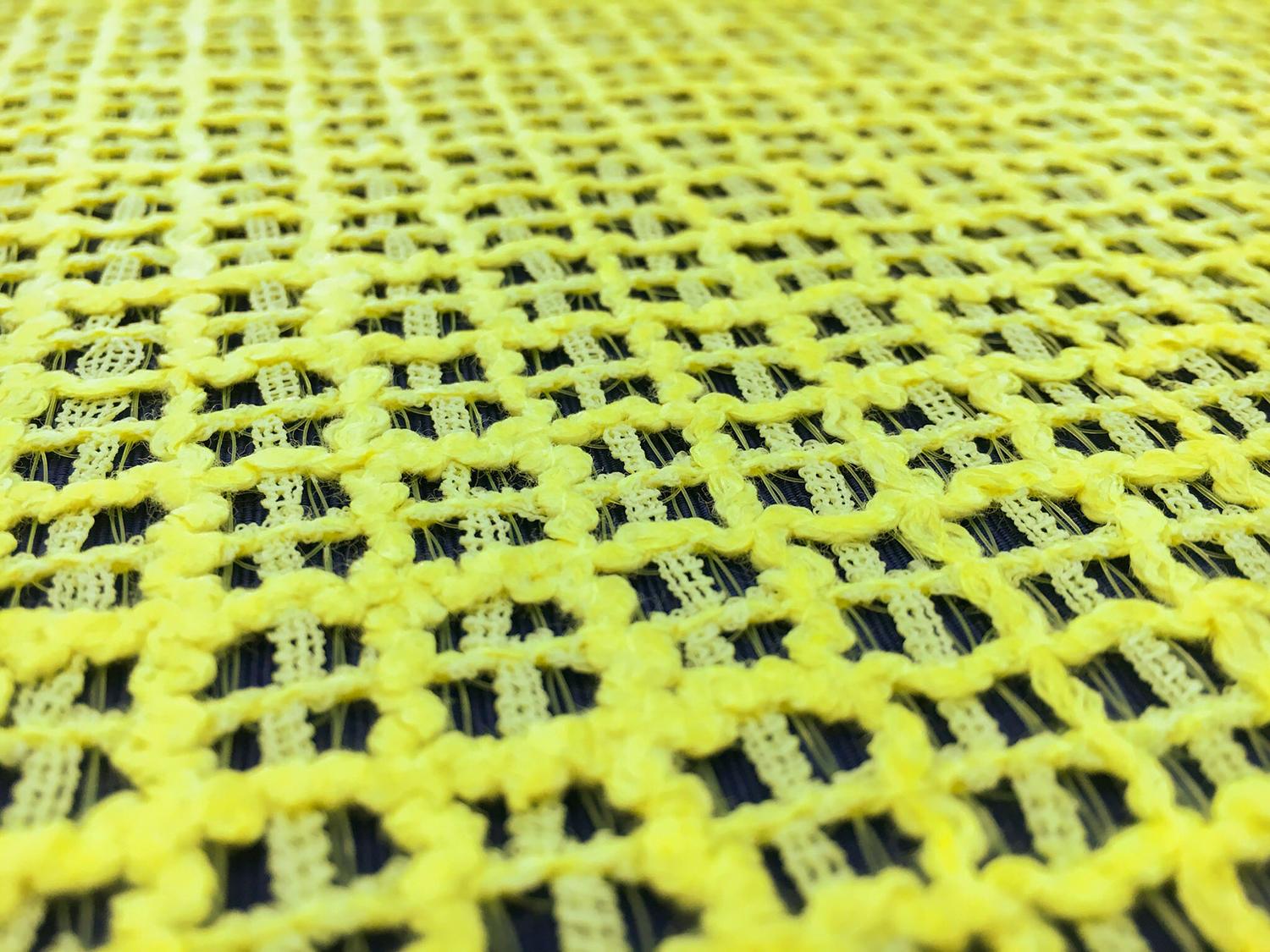 Calvin Klein Novelty Coated Nylon and Acetate Mesh in Neon Yellow0