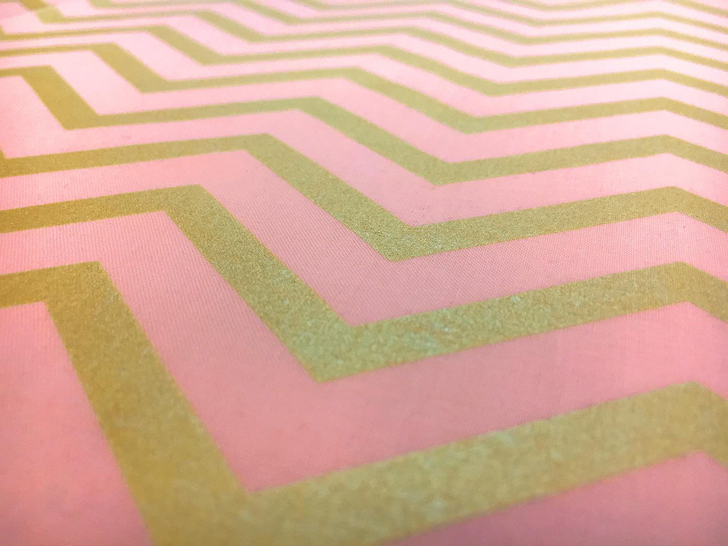Cotton Broadcloth Metallic Zigzag Print2