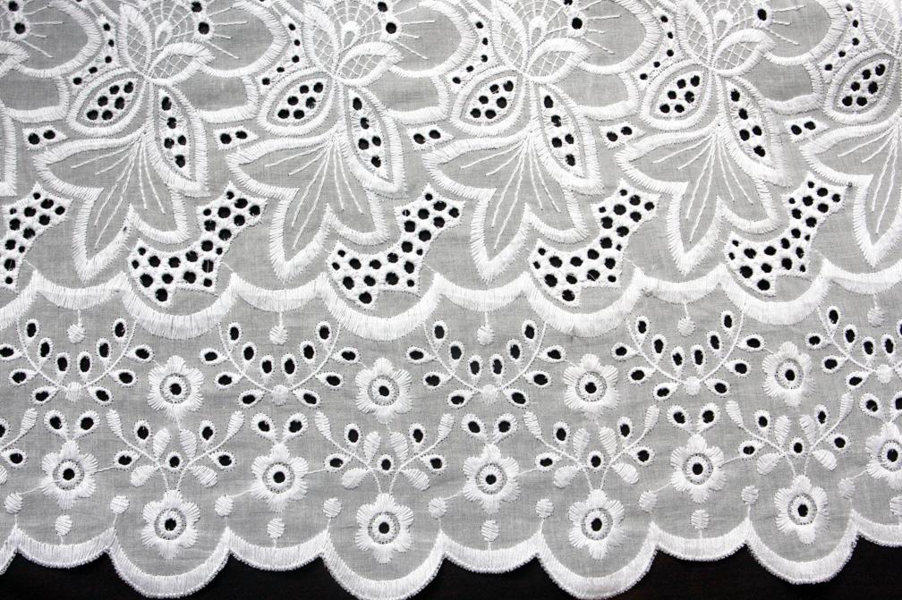 Cotton Eyelet in White1