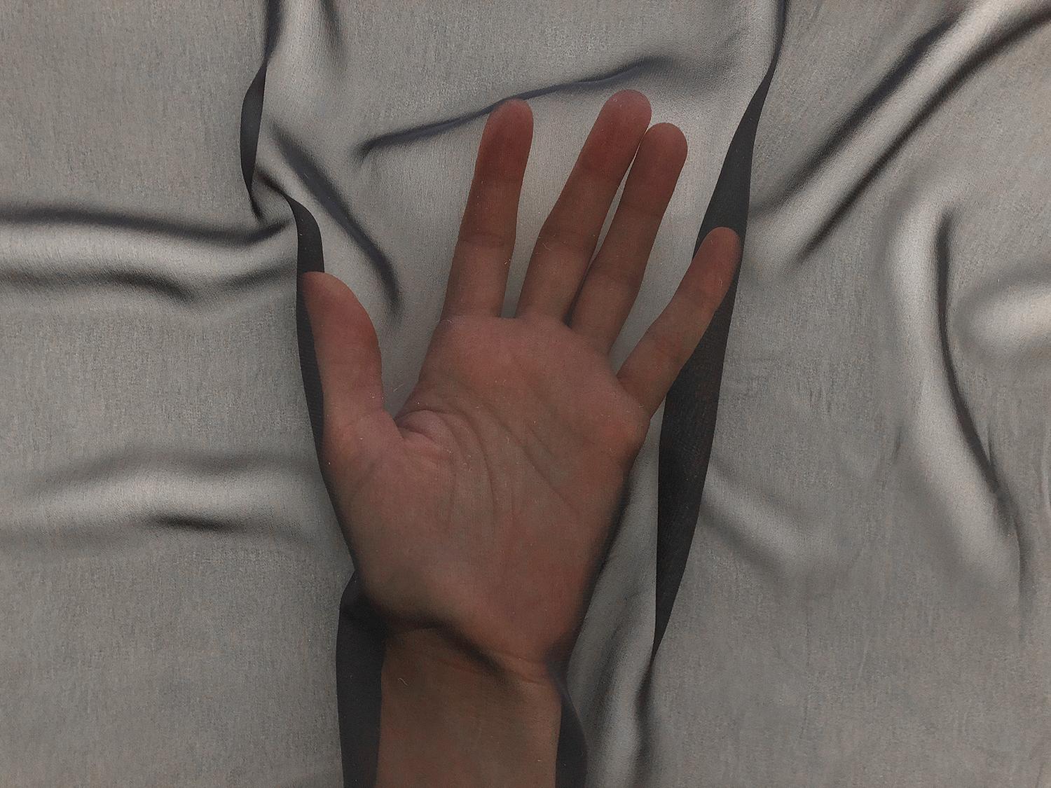 Japanese Polyester Chiffon in Black2