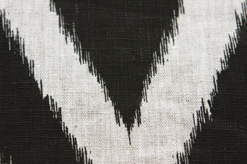 Linen Upholstery Zig Zag Ikat Print1