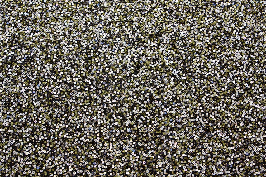 Sequins on Silk Chiffon0