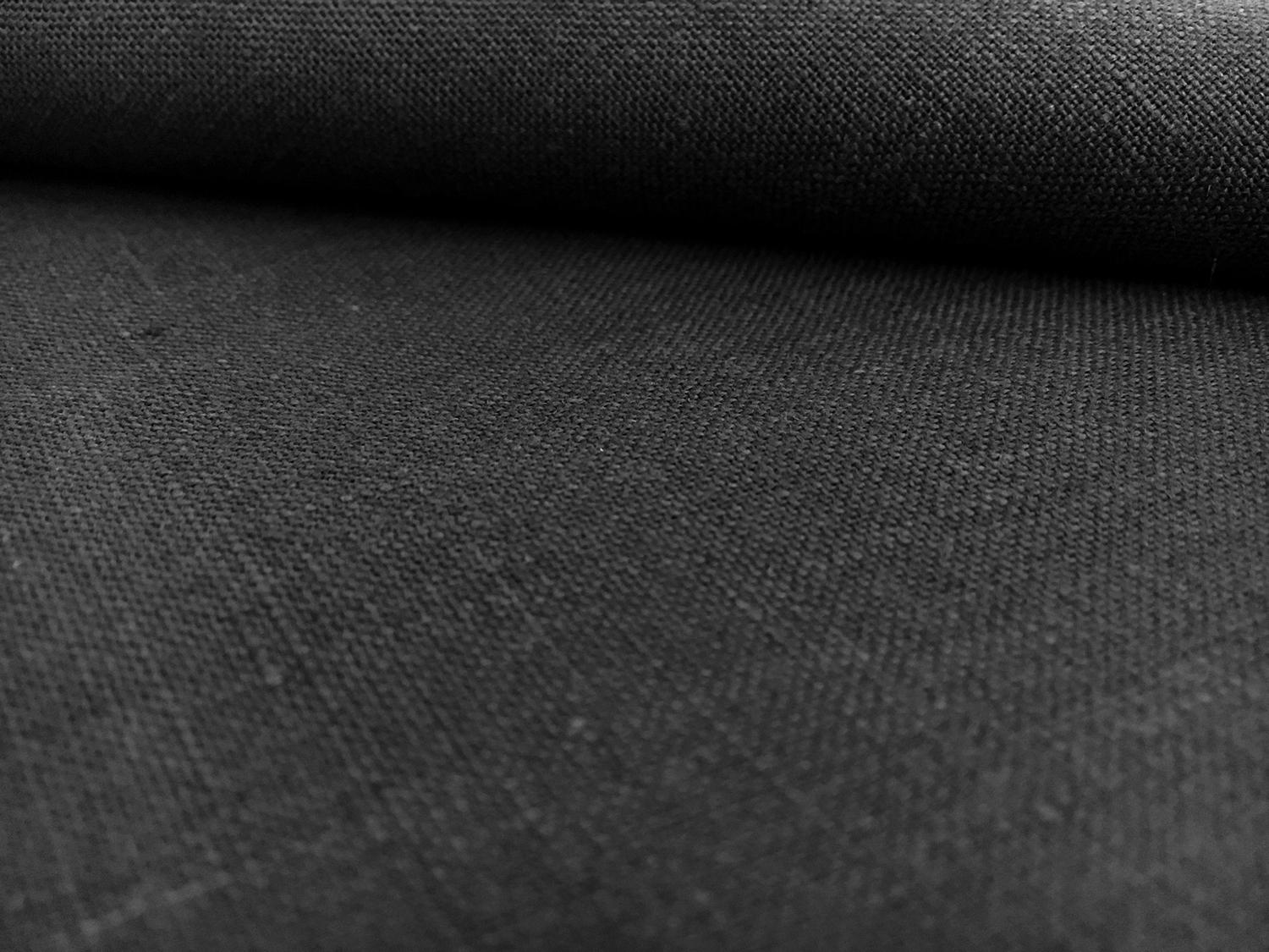 Belgian Sanforized Linen in Black