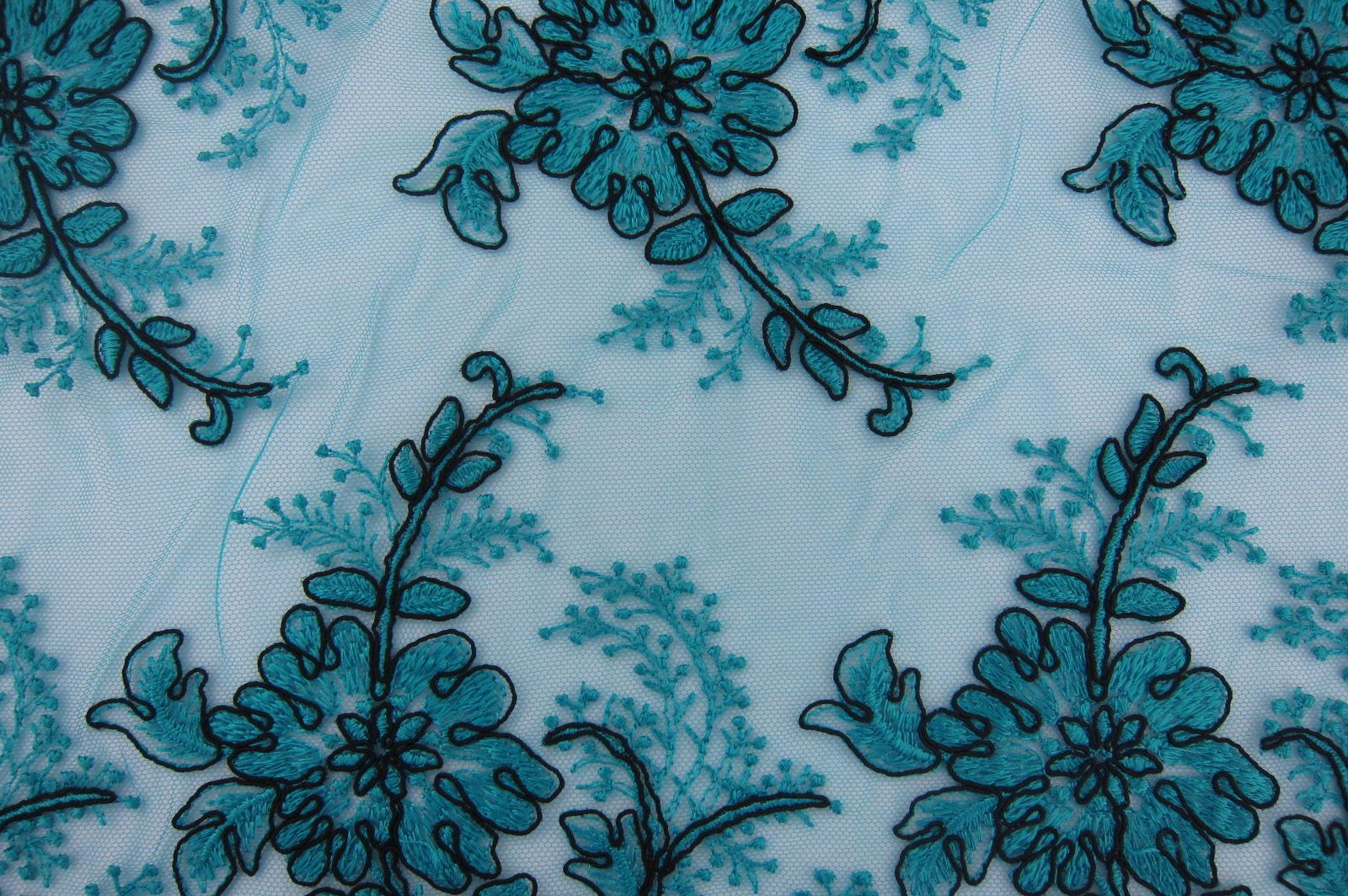 Corded Embroidered Tulle0