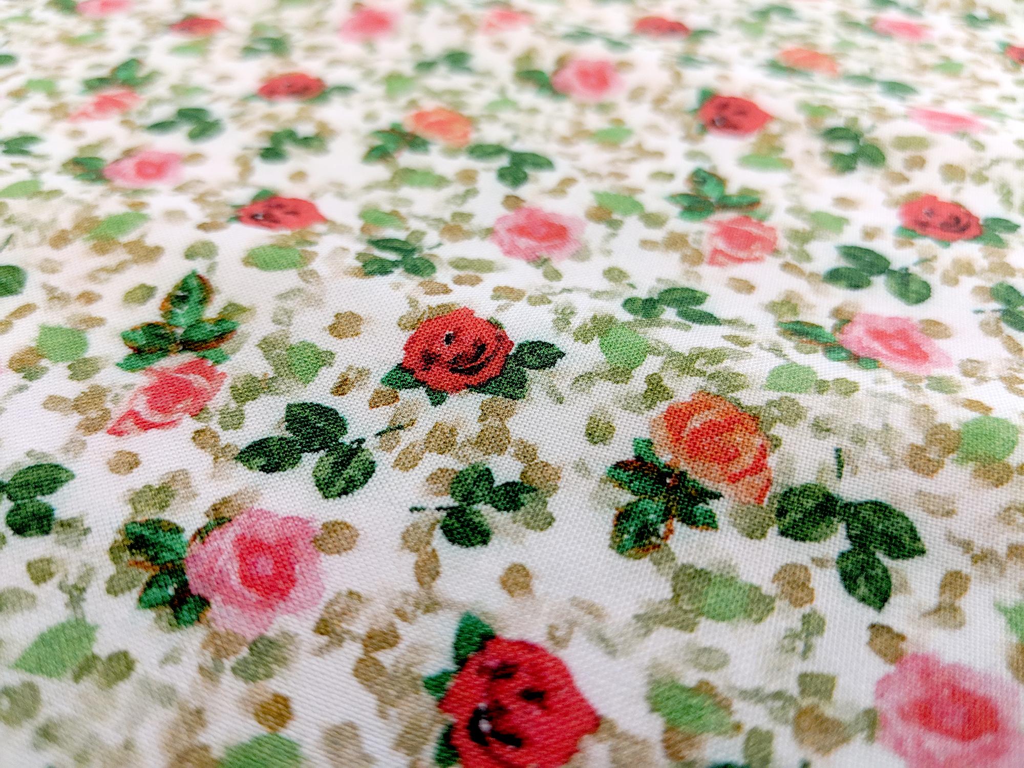 Viscose Print with Small Roses