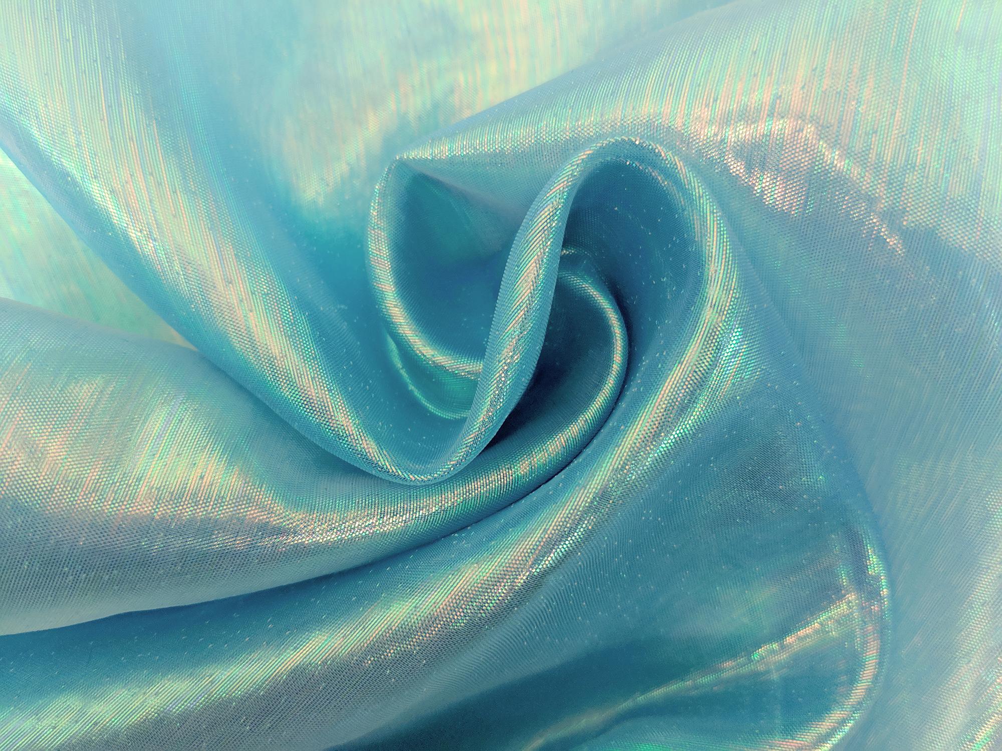 Sheer Opalescent Organza in Blue