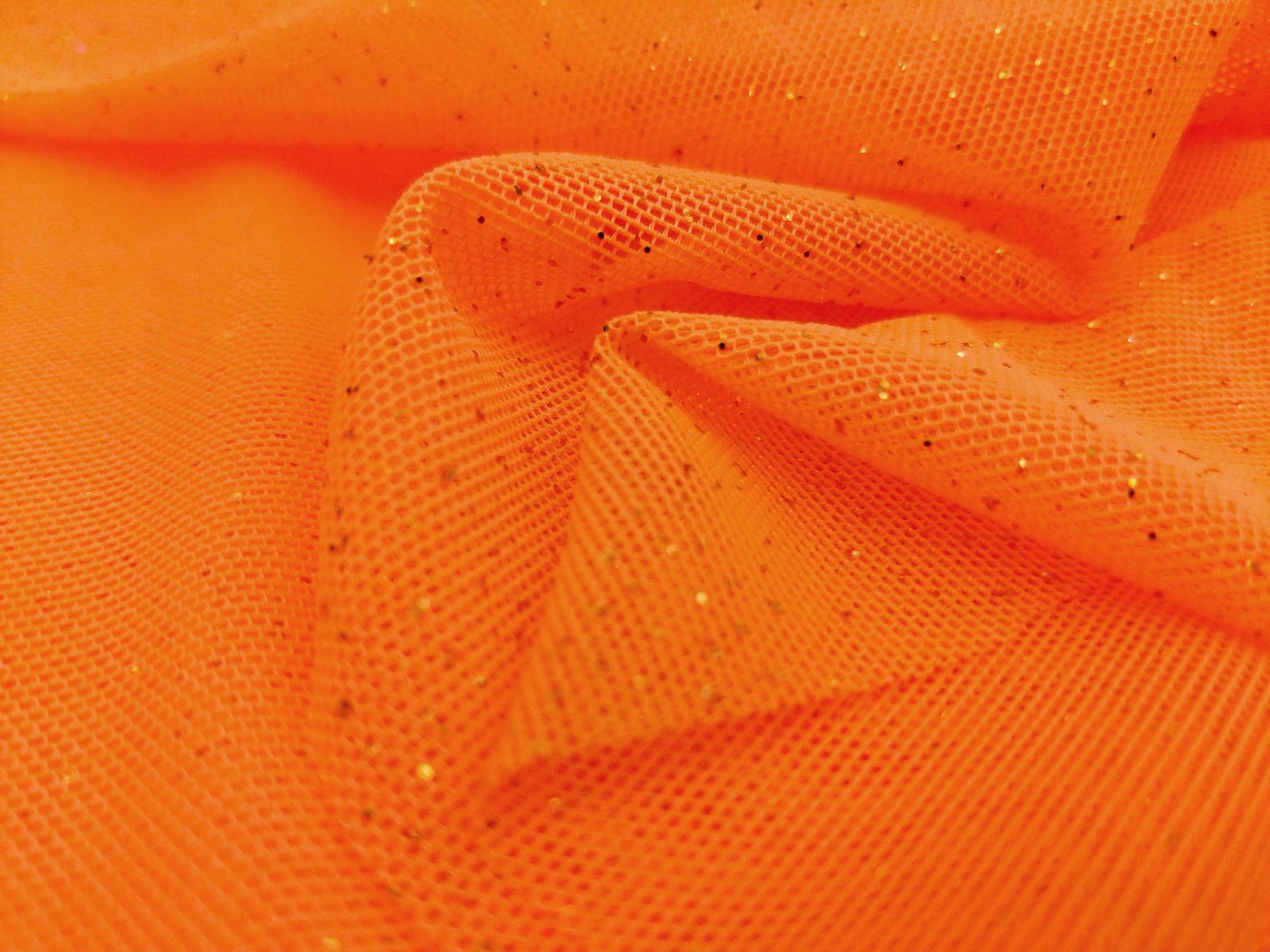 Sparkle Two Way Stretch Net In Orange