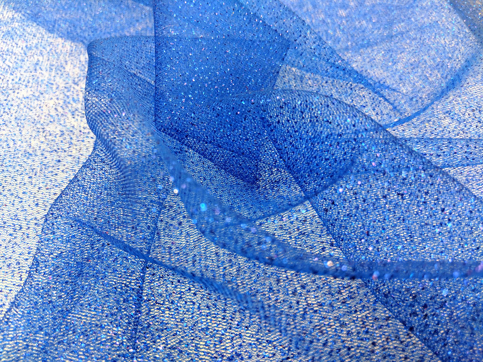 Glitter Tulle In Royal Blue