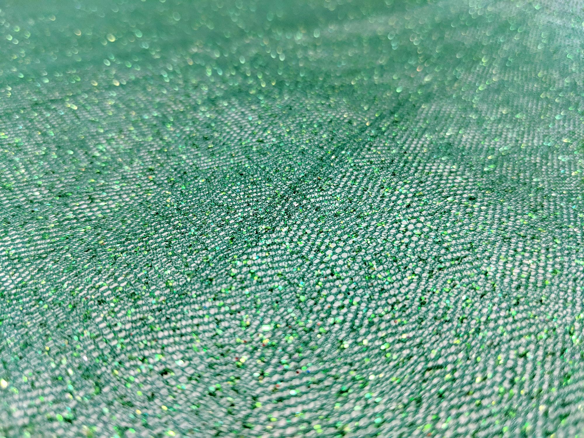 Glitter Tulle In Forrest Green