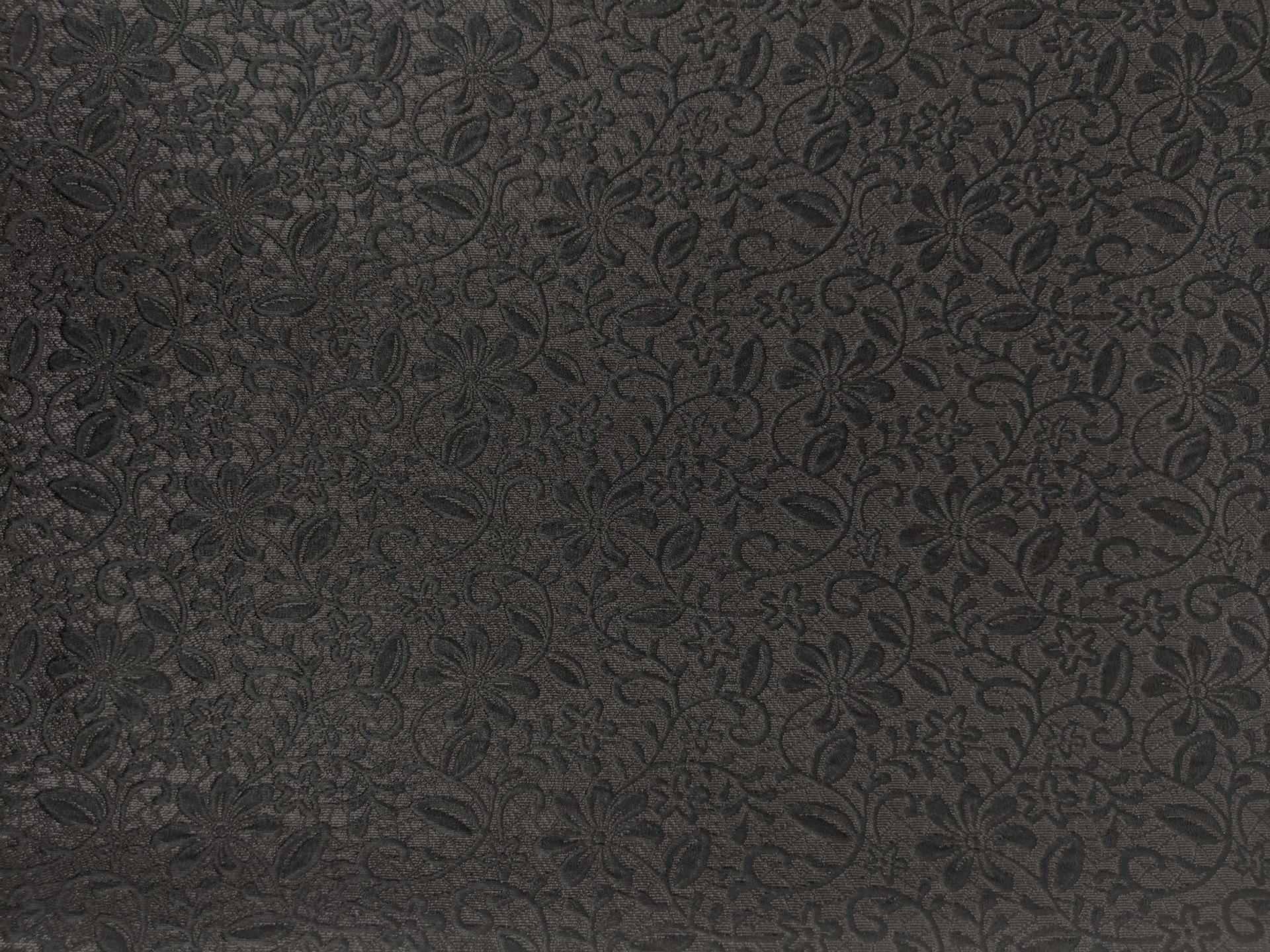 Swiss Silk and Polyester Blend Metallic Brocade with Floral Motifs