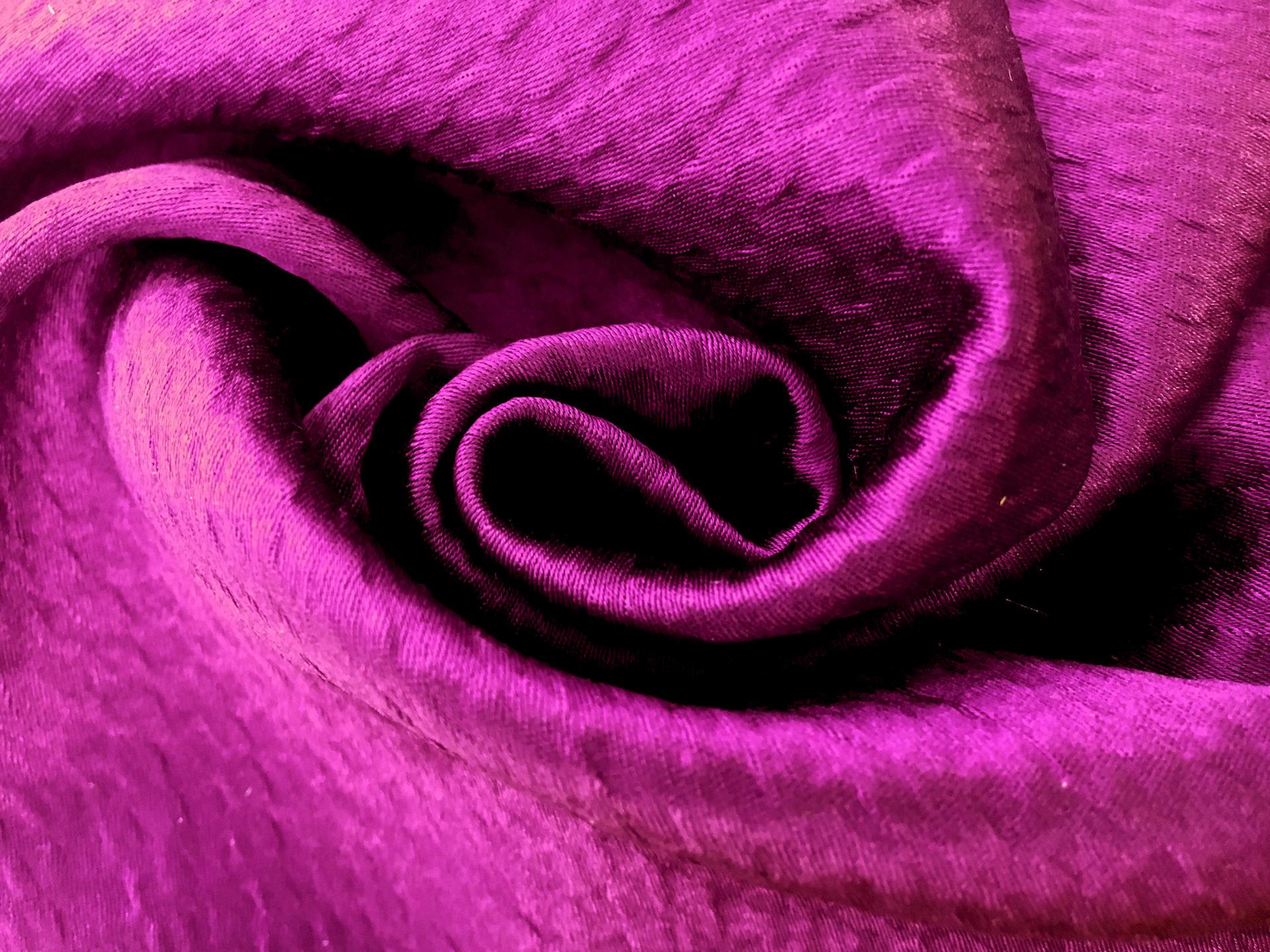 Hammered Silk Satin in Dark Magenta