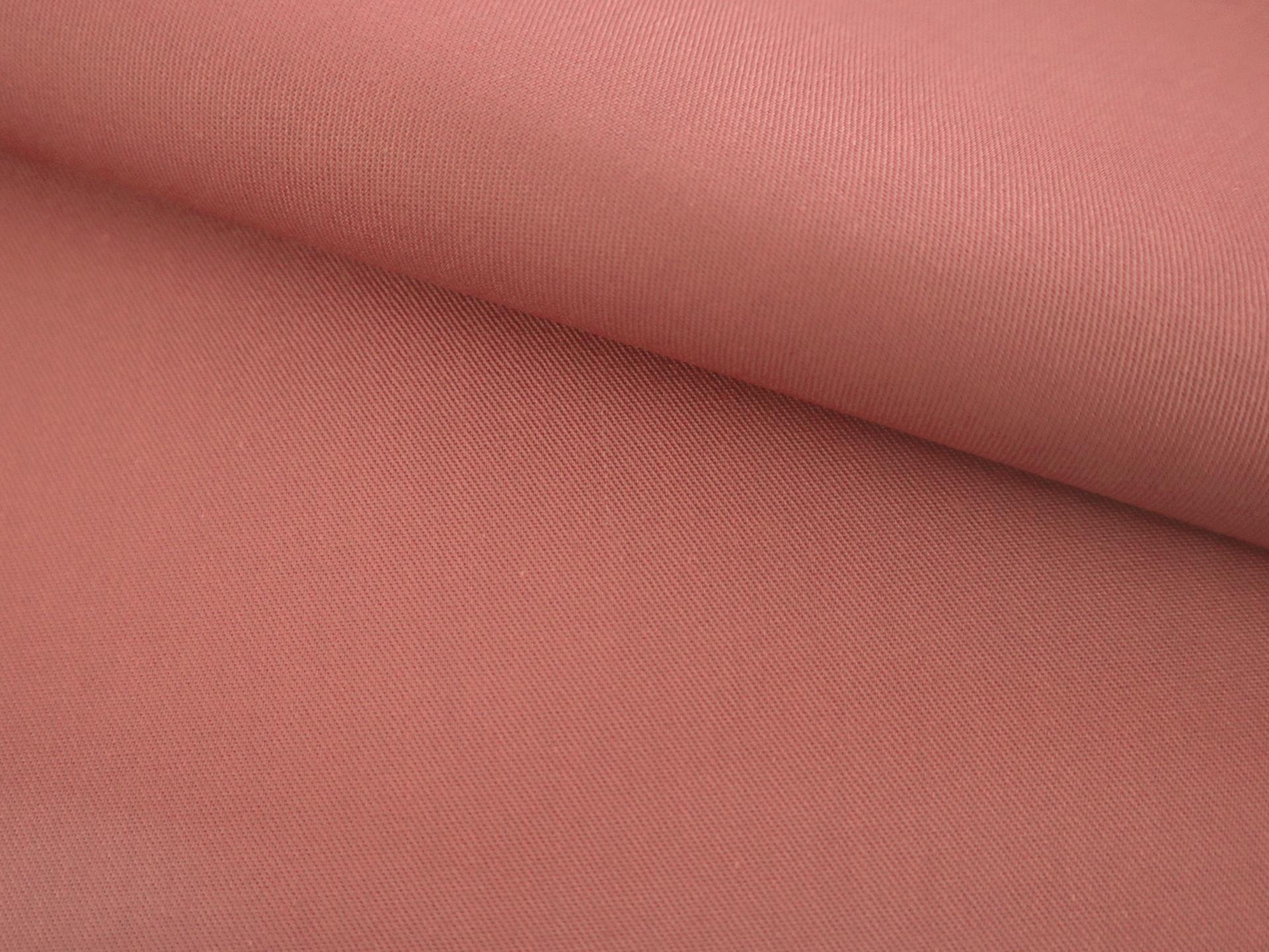 Polyester & Cotton Twill in Antique Coral