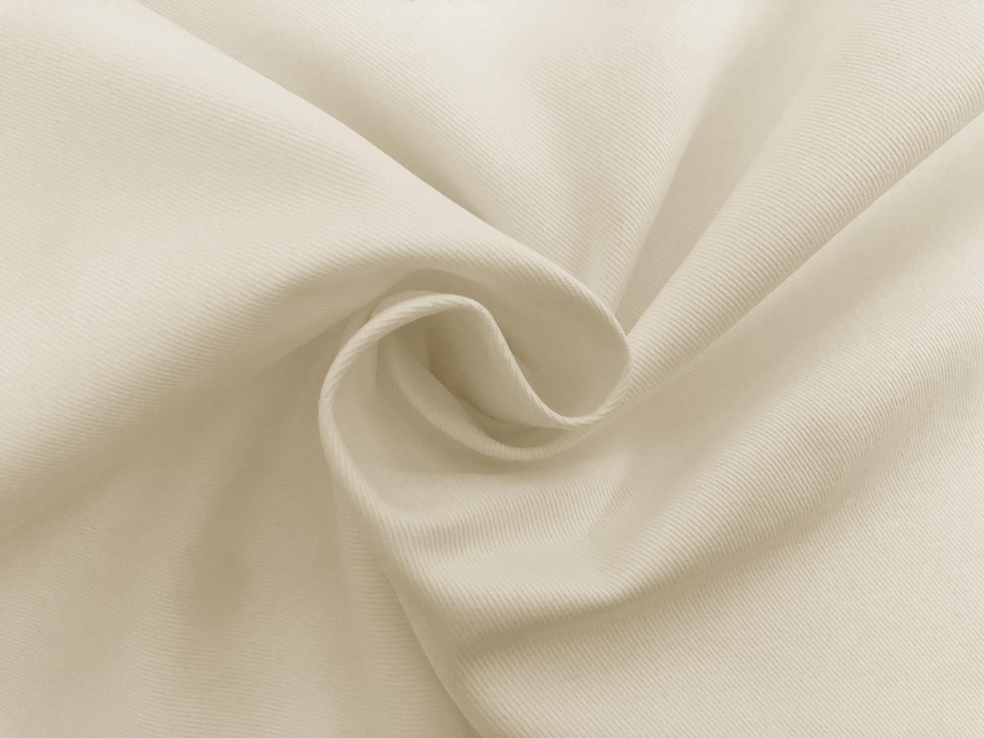 Polyester & Cotton Twill in Rice Paper