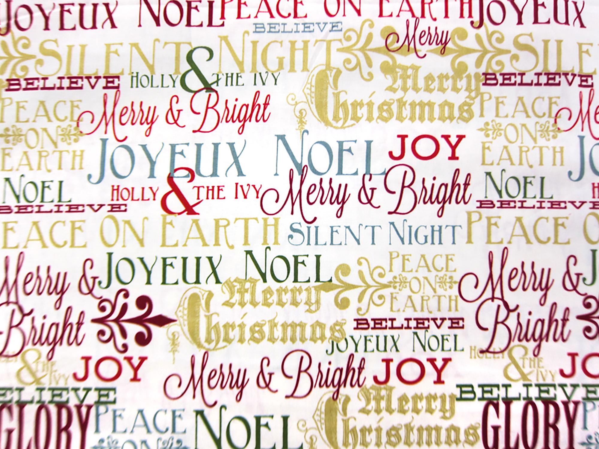 Cotton Broadcloth Christmas Print