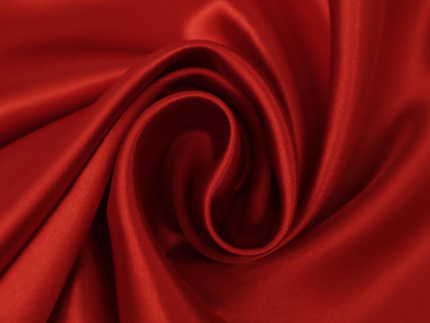 Satin Charmeuse in Bright Red