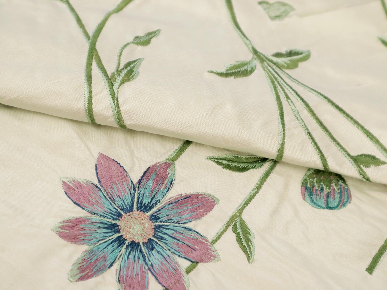 Embroidered Silk Shantung