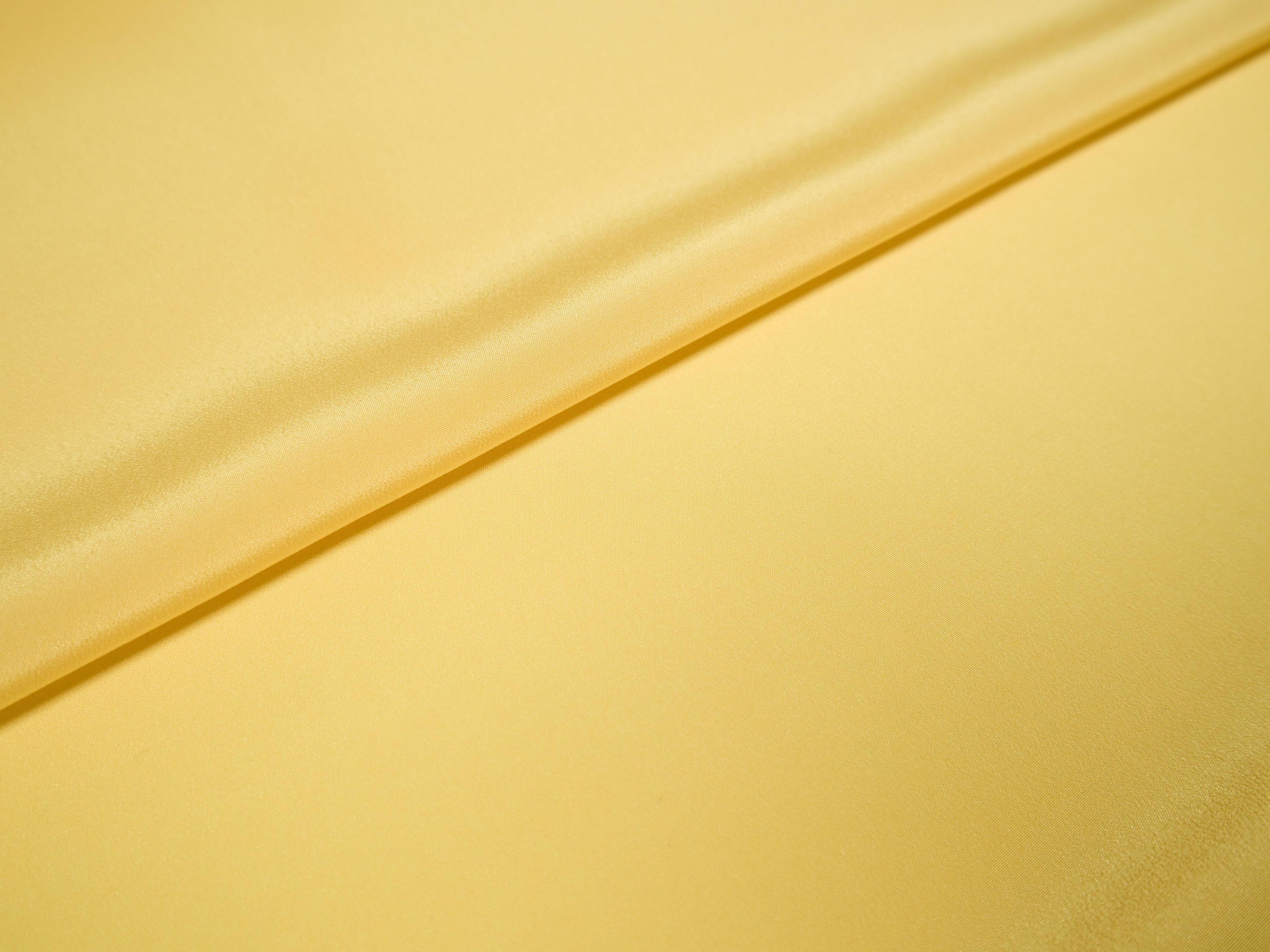 silk Crepe De Chine in Lemon- folded