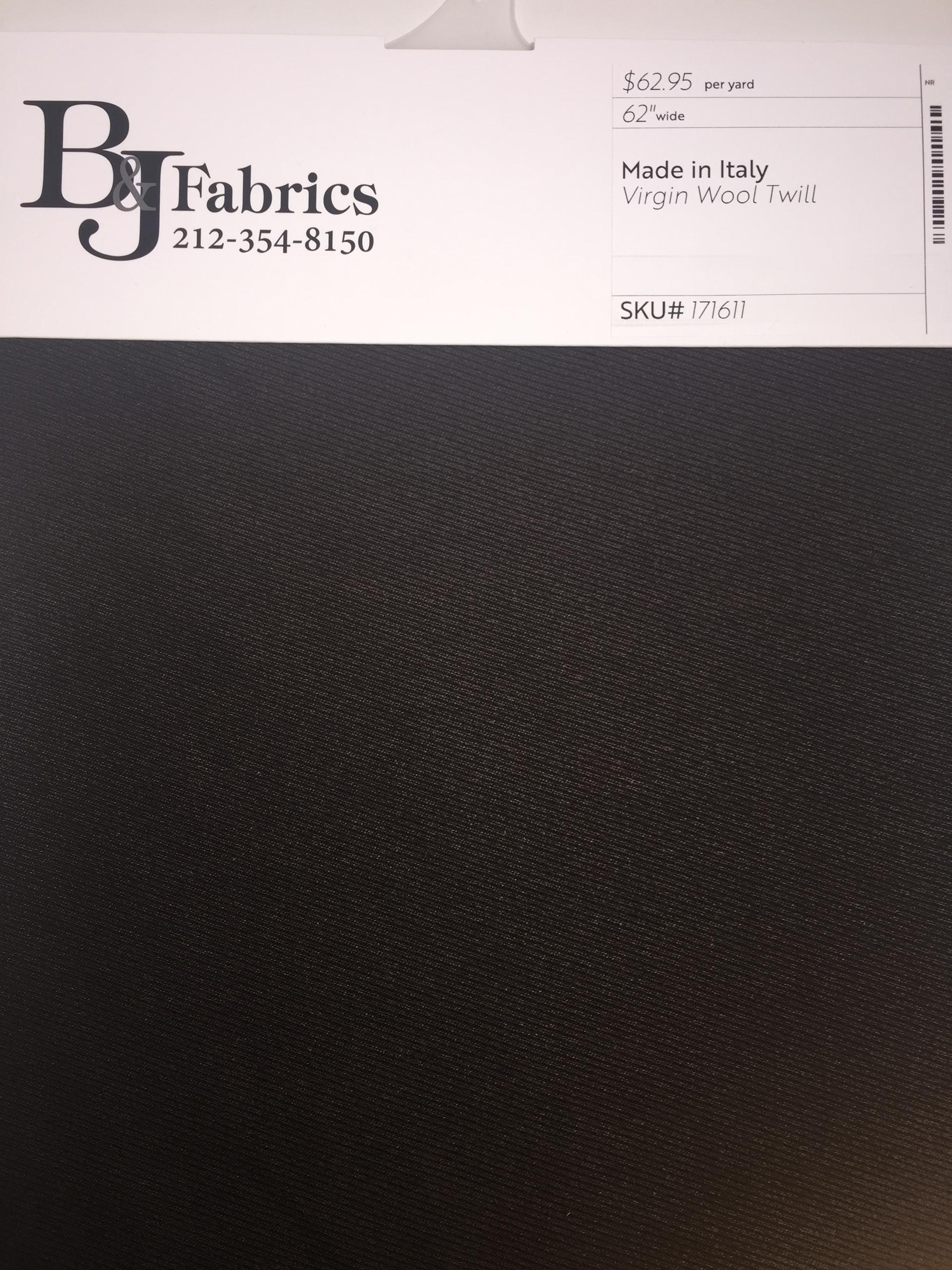 Virgin Wool Twill in Dark Brown