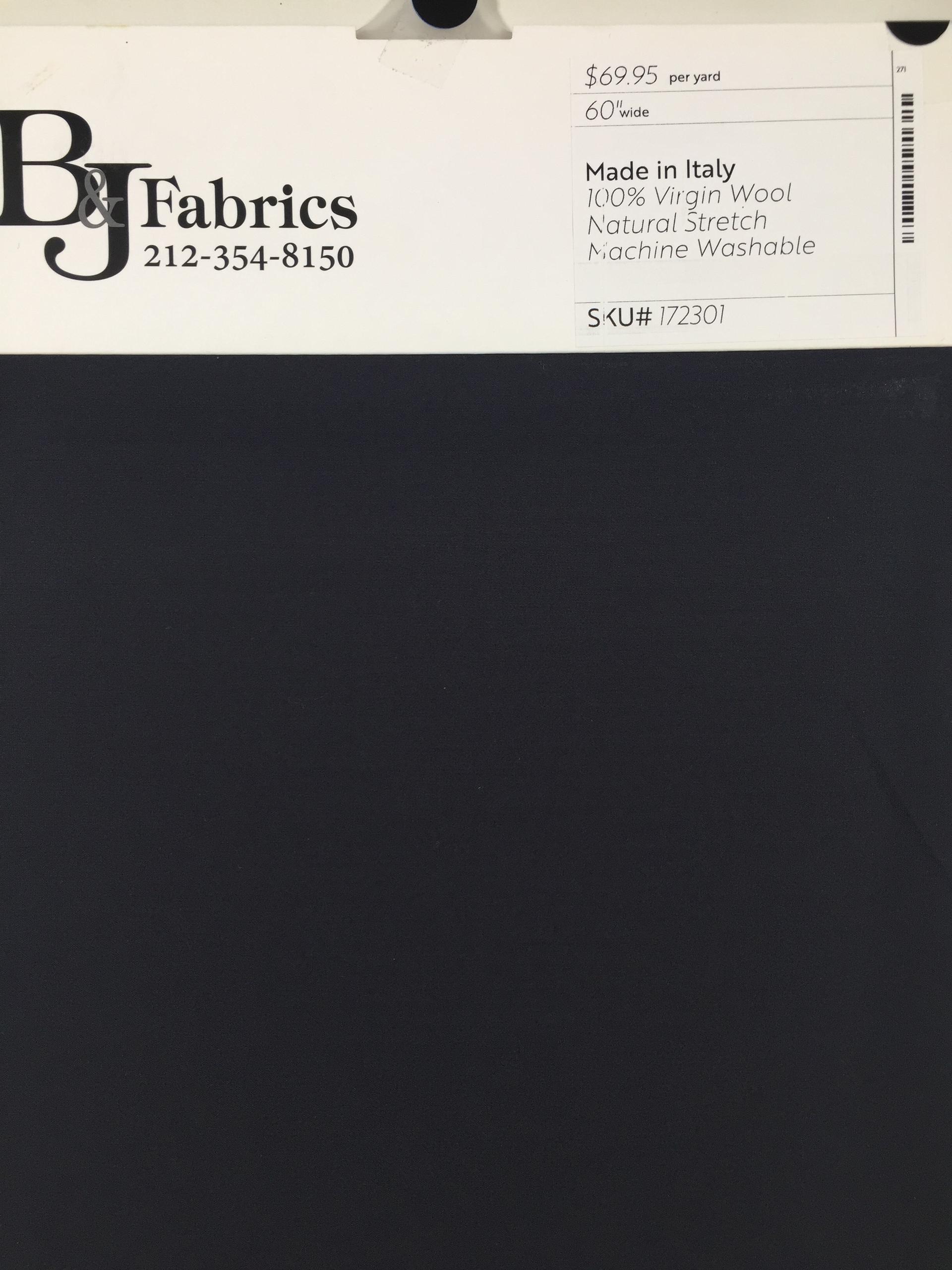 100% Virgin Wool Suiting with Natural Stretch