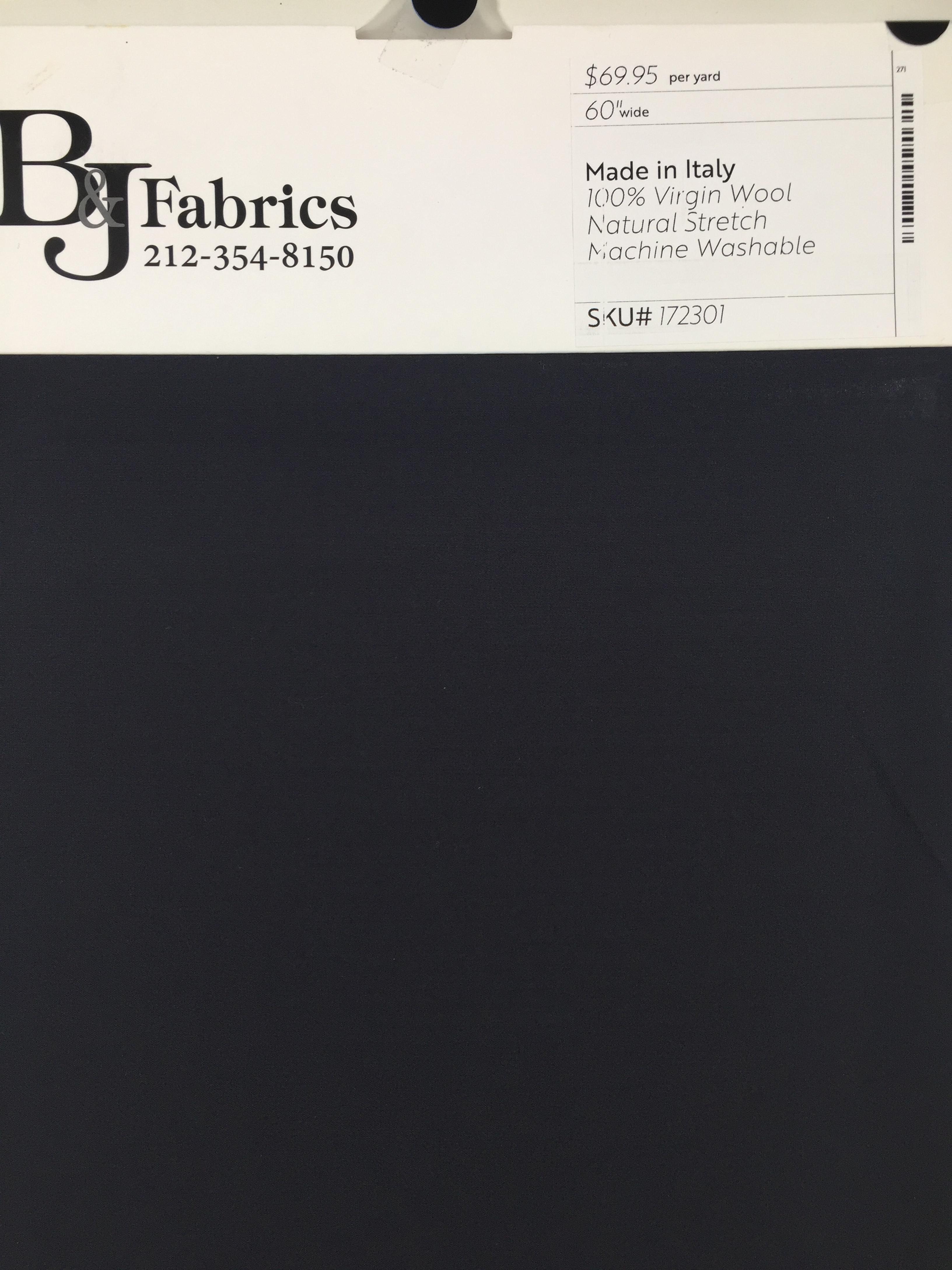 100% Virgin Wool Suiting with Natural Stretch