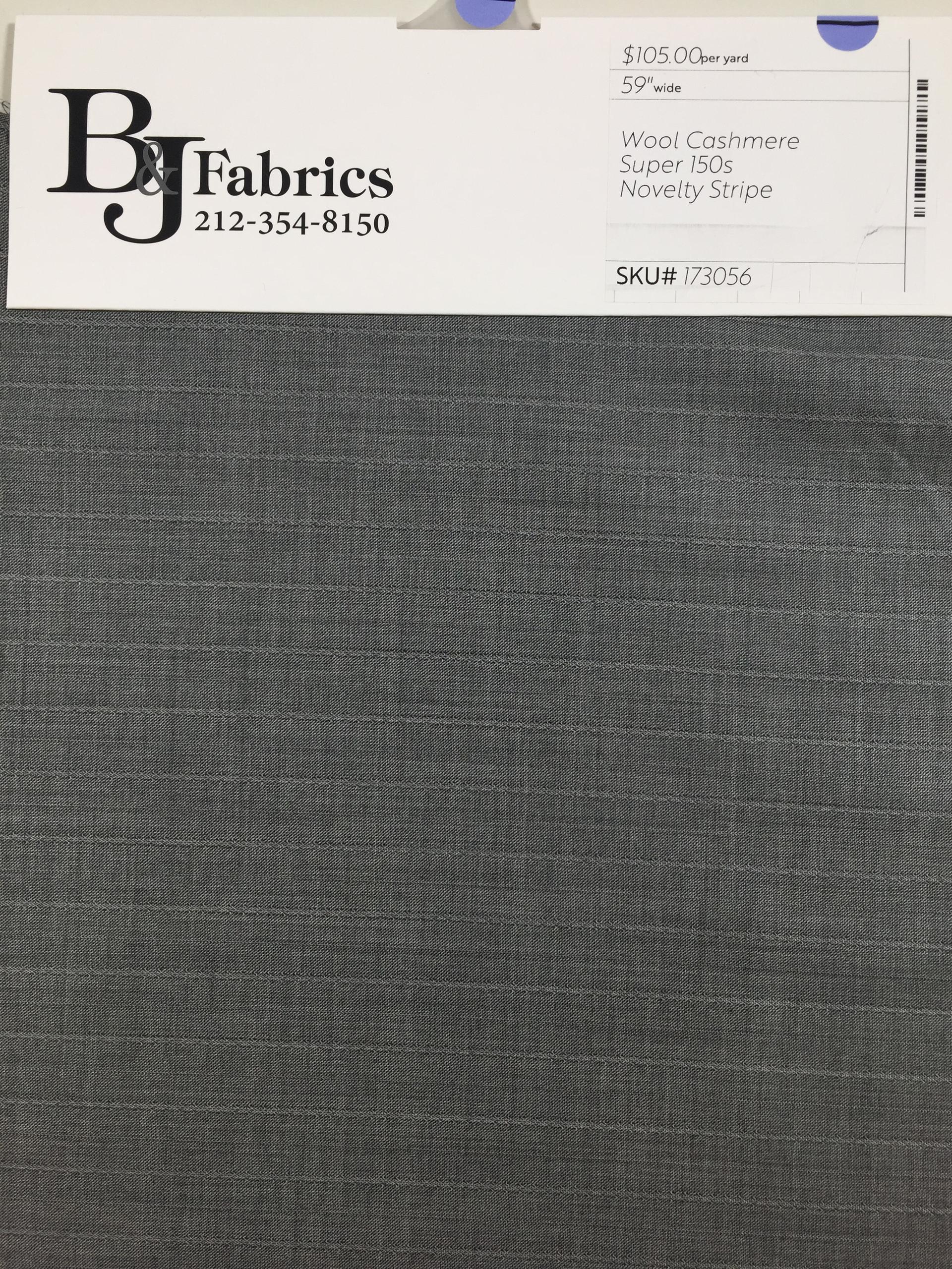 Wool Cashmere Super 150s Novelty Stripe