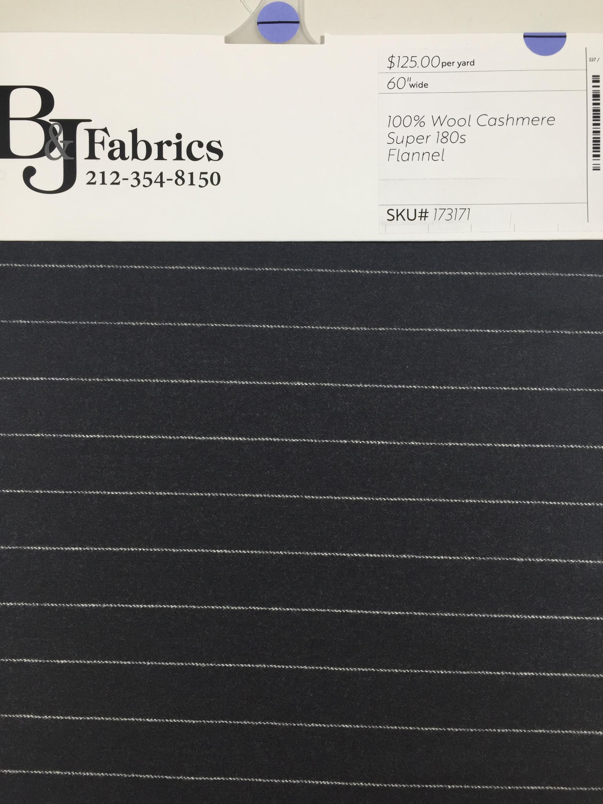 100% Wool Cashmere Super 180s Flannel