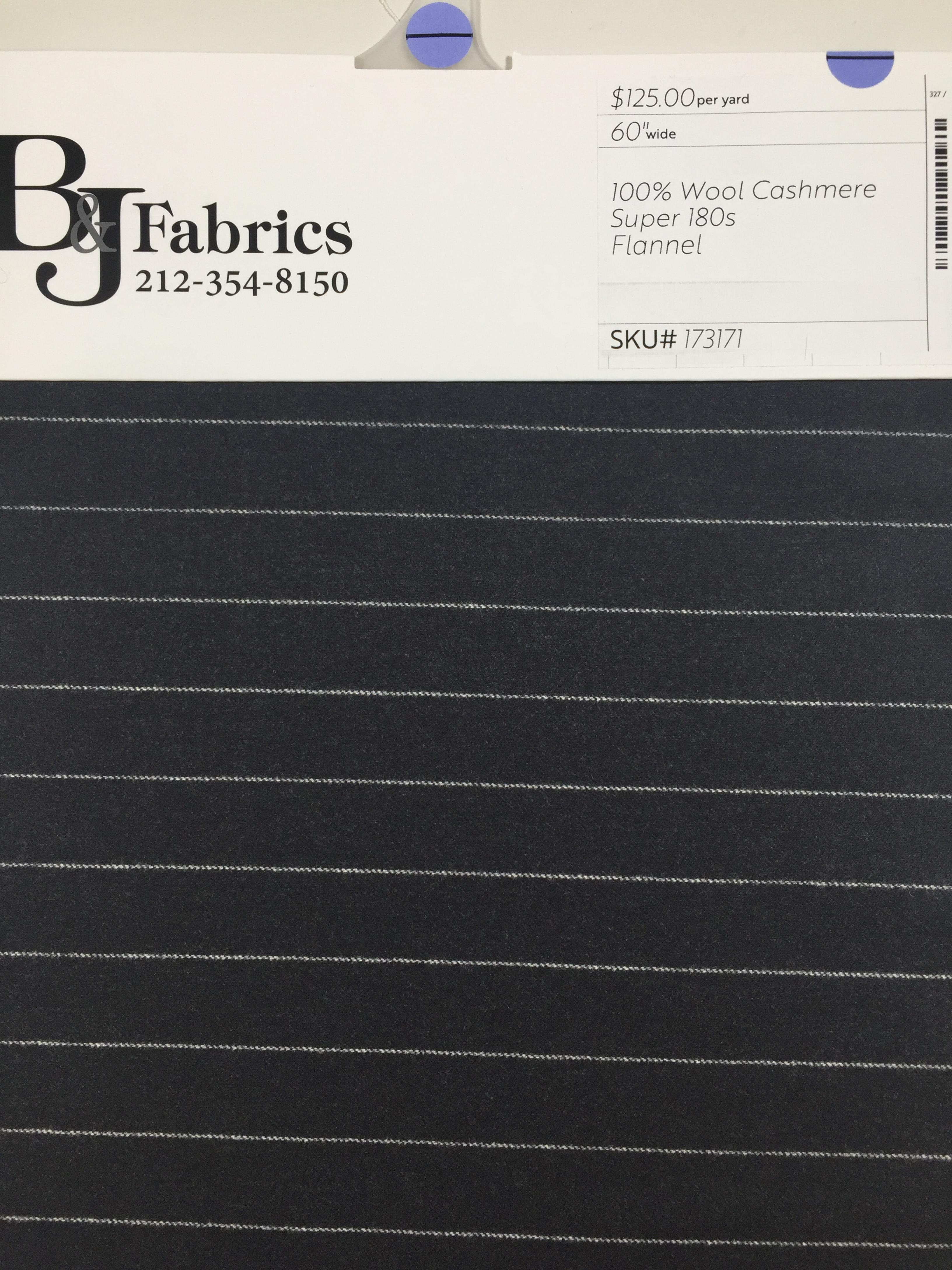 100% Wool Cashmere Super 180s Flannel