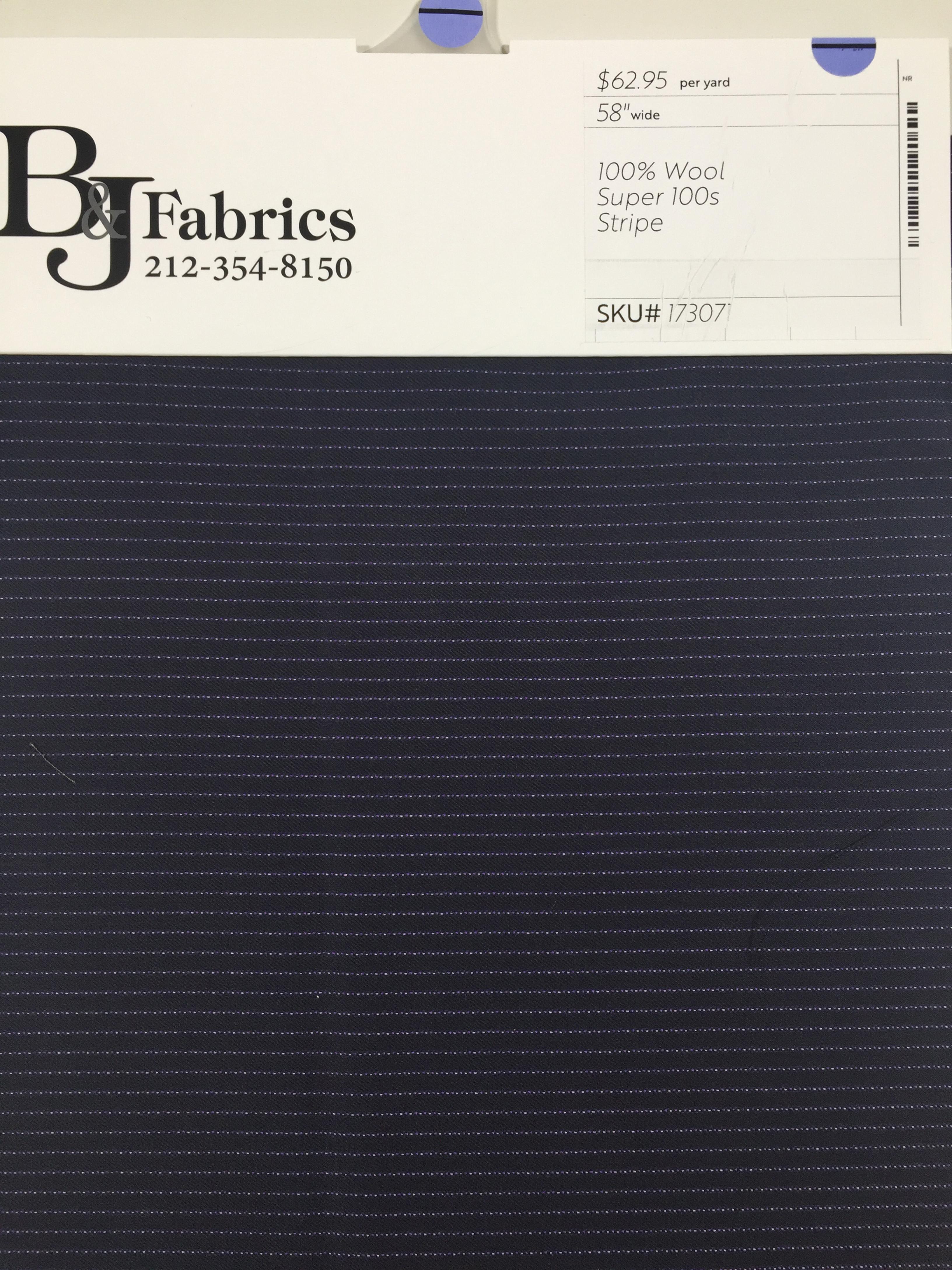 100% Wool Super 100s Stripe