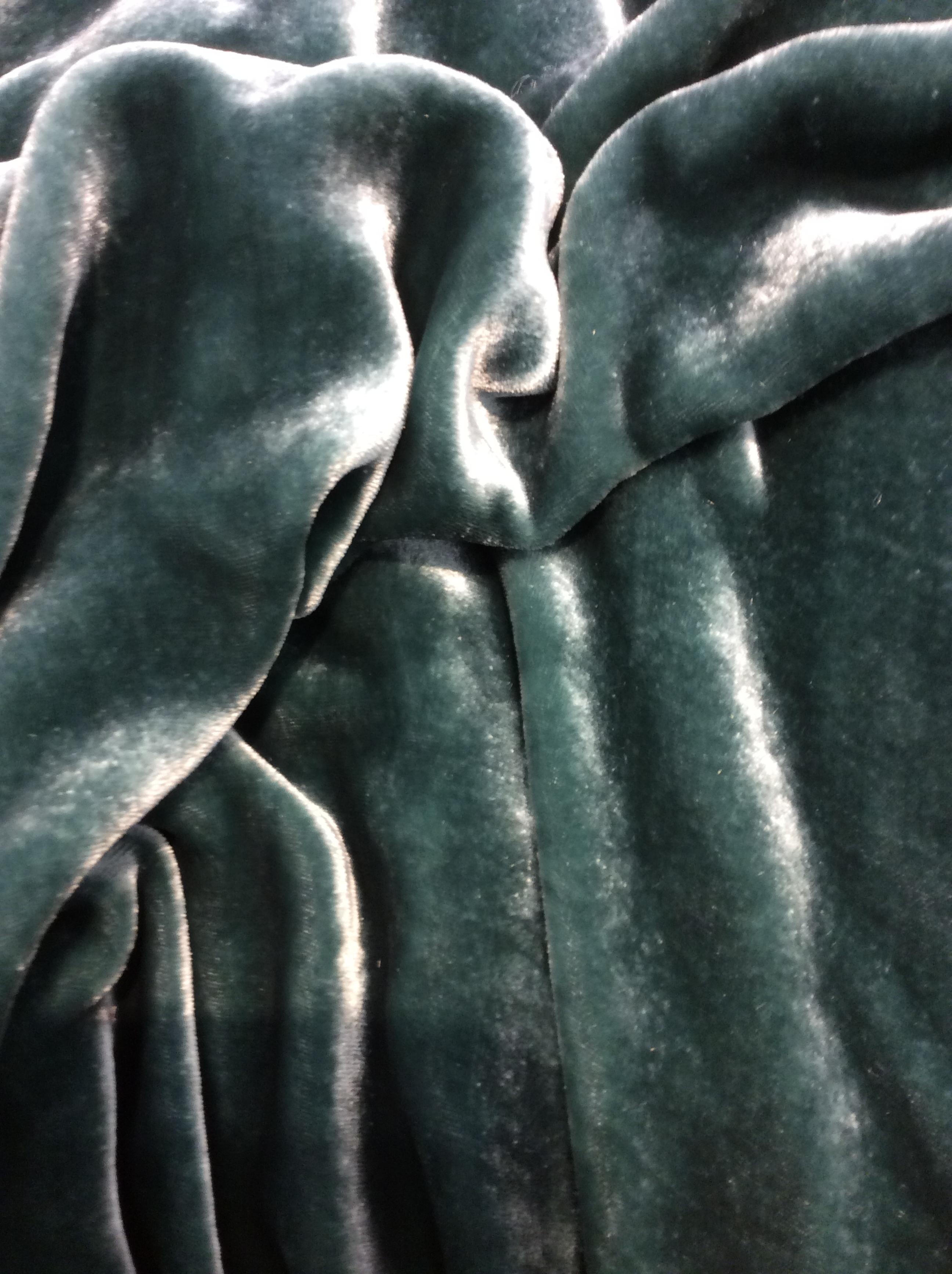 Silk and Rayon Velvet in Cedar