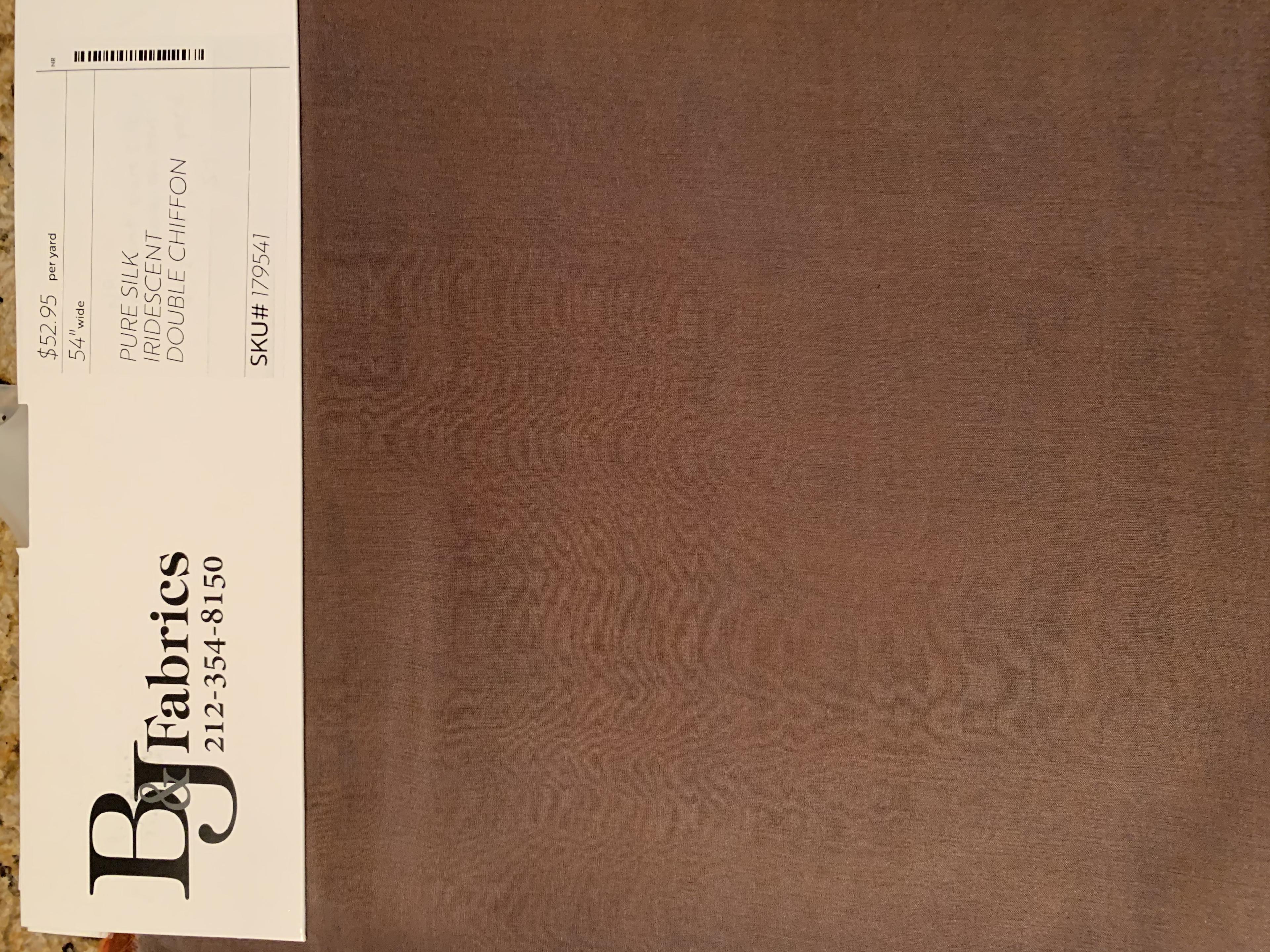 IRIDESCENT SILK CHIFFON WIDE WIDTH