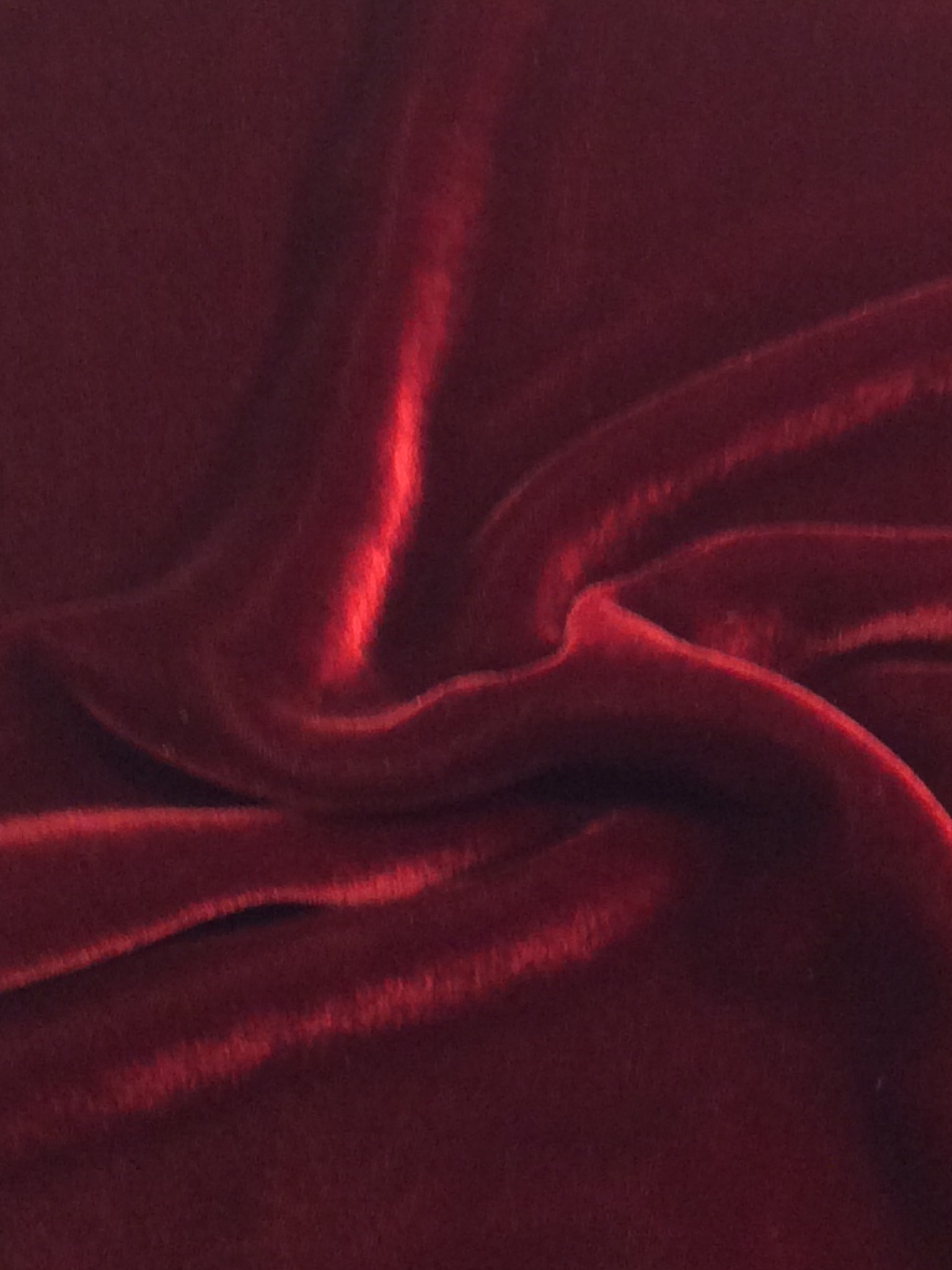 Silk and Rayon Velvet in Claret