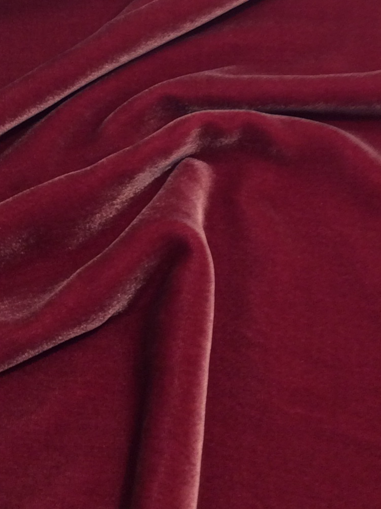 Silk Rayon Velvet in Dark Rose