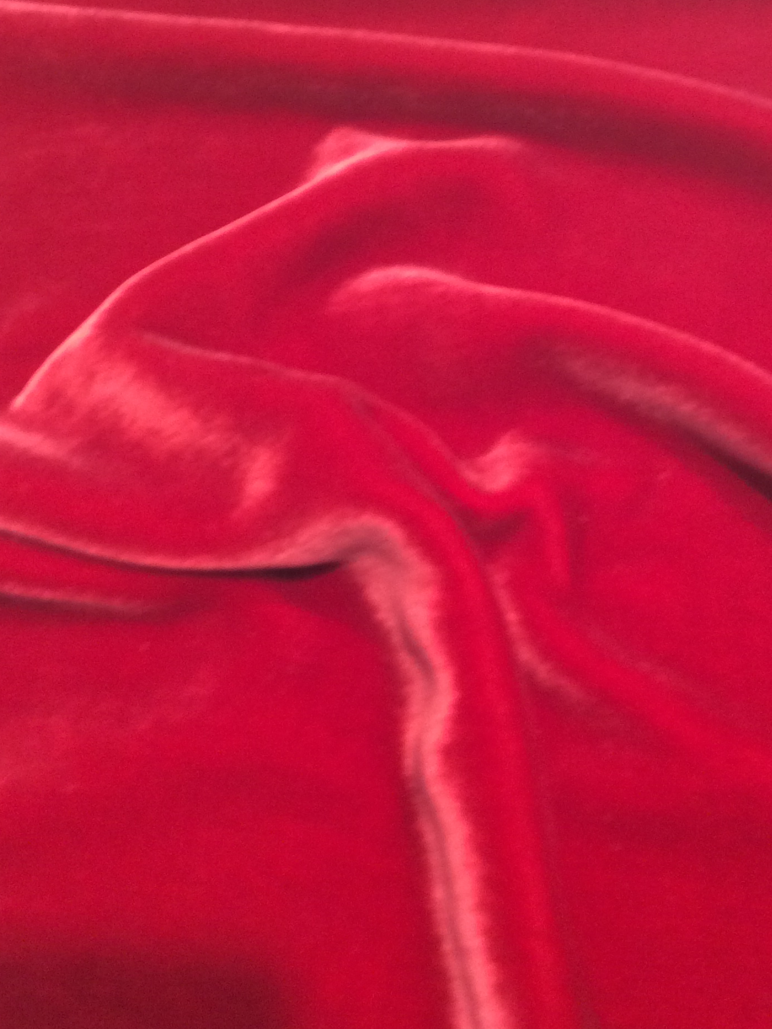 Silk Rayon Velvet in Scarlet