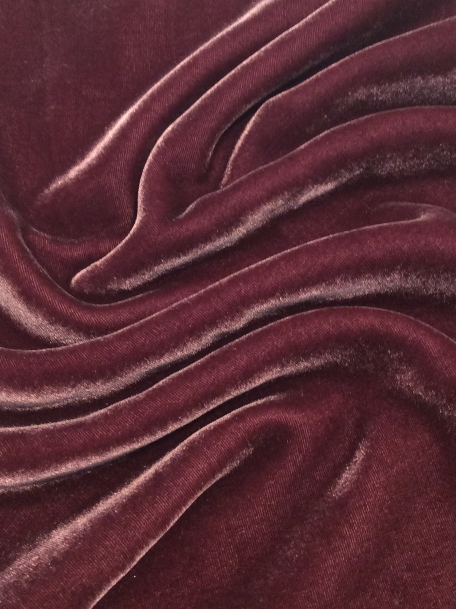 Silk Rayon velvet in Italian Plum