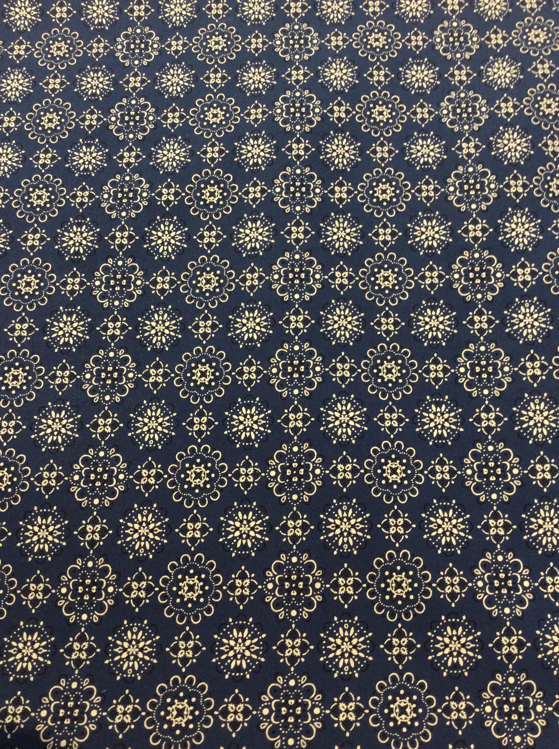 Japanese Cotton Broadcloth Blue Bandana Print