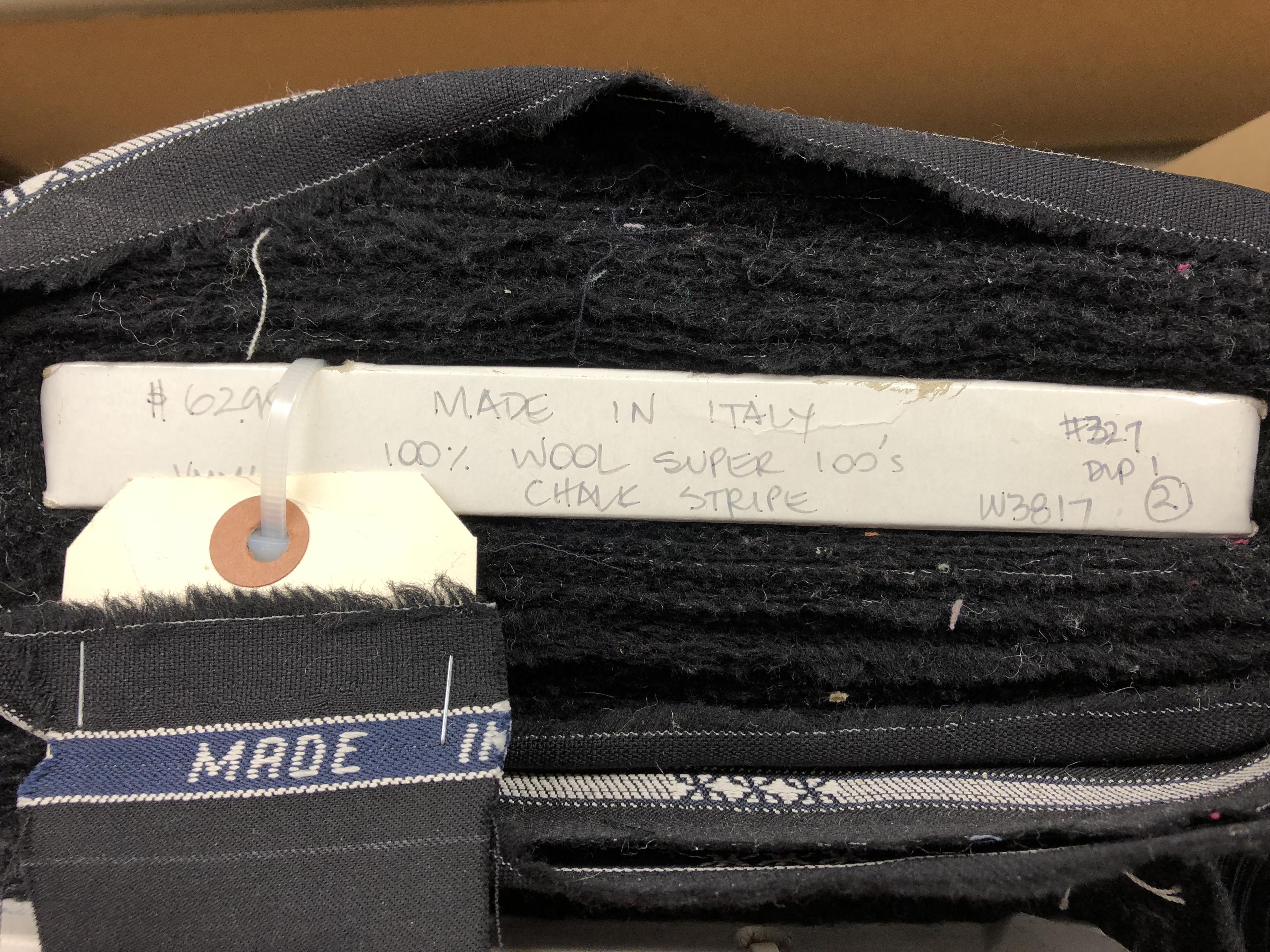 MADE IN ITALY 100% WOOL SUPER 100s STRIPE