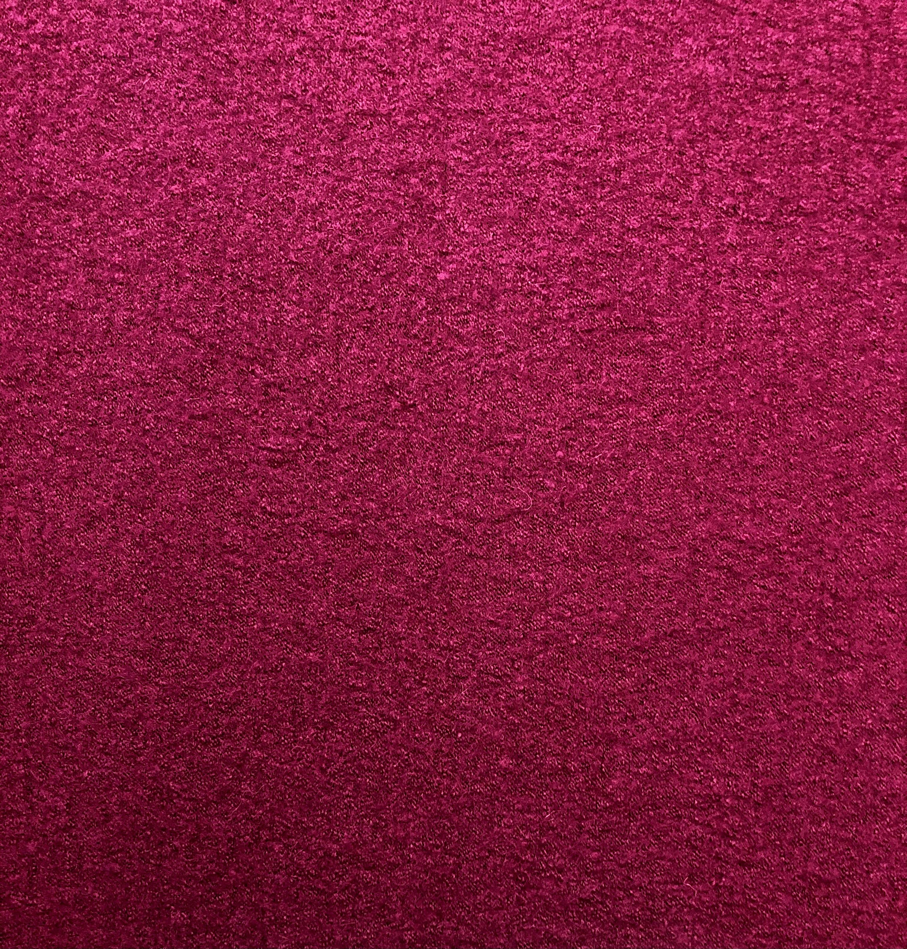 Boiled Wool Blend Knit in Fuchsia