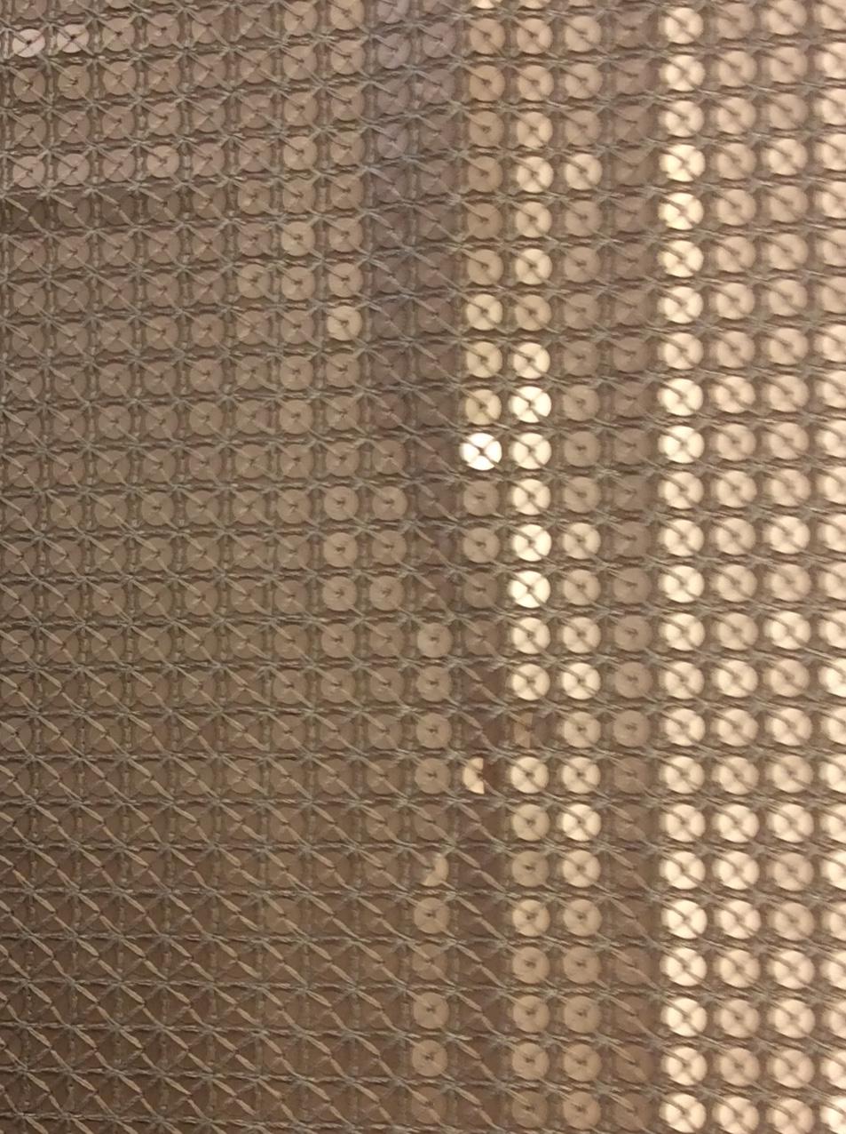 Matte Sequins on Polyester Chiffon in Gold