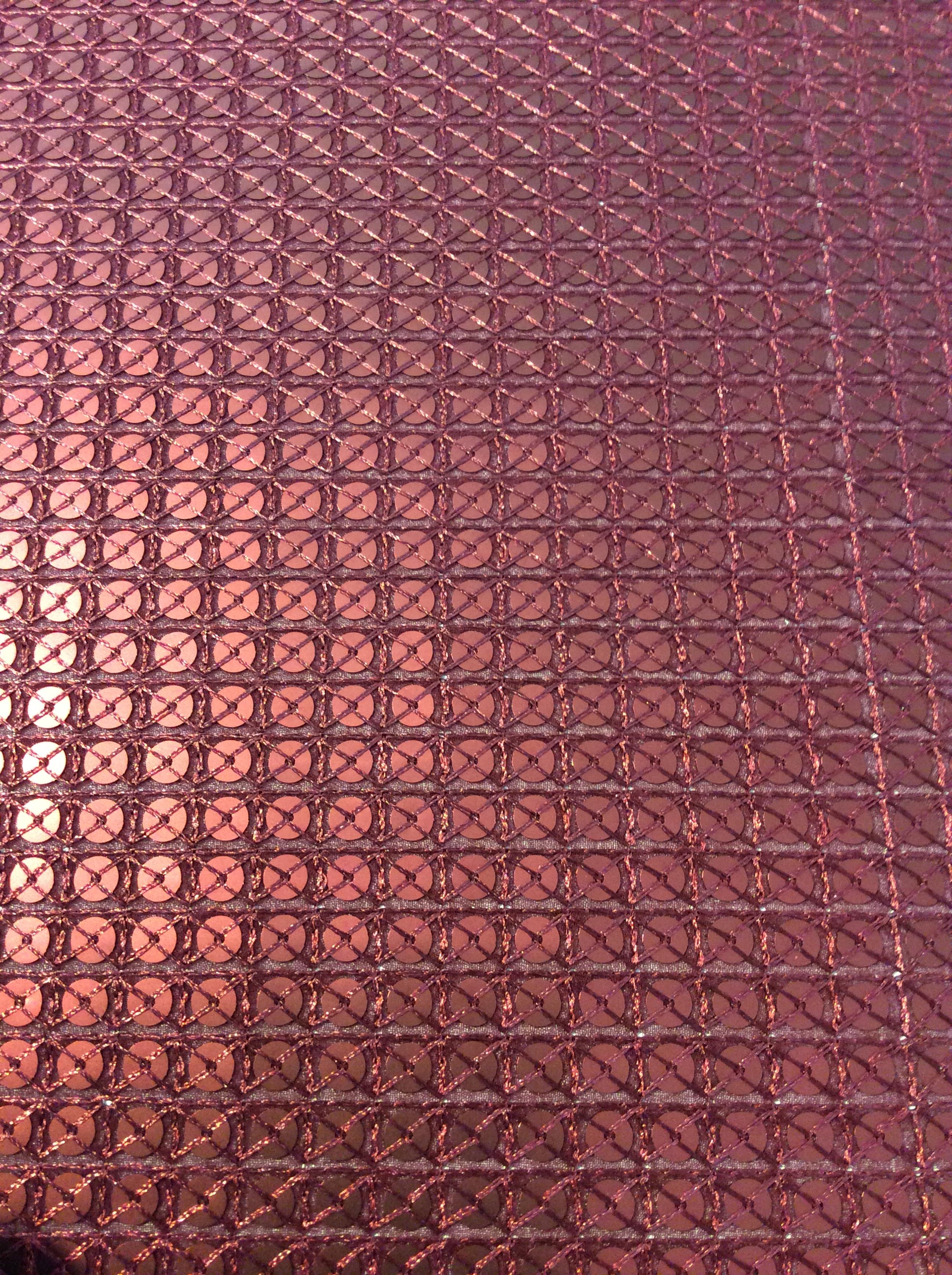 Matte Sequins on Polyester Chiffon in Wine