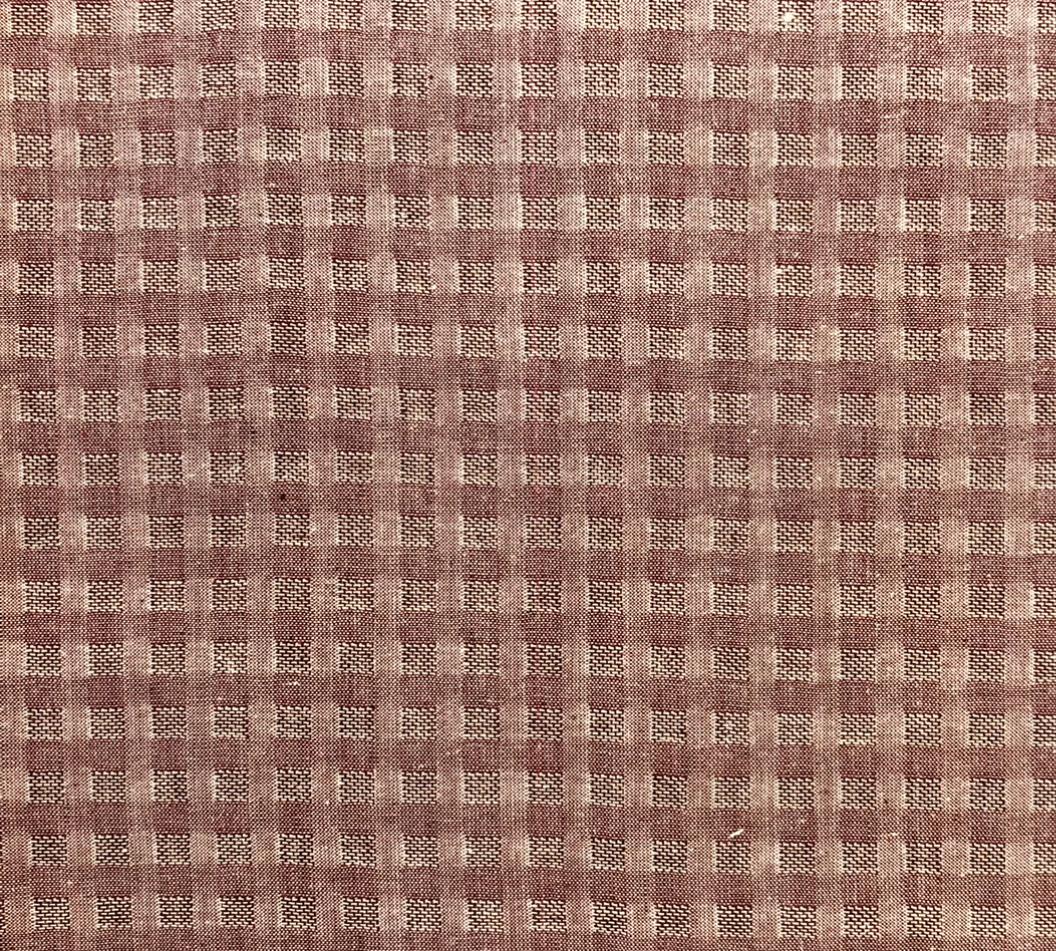 Woven Cotton Novelty Check in Brick