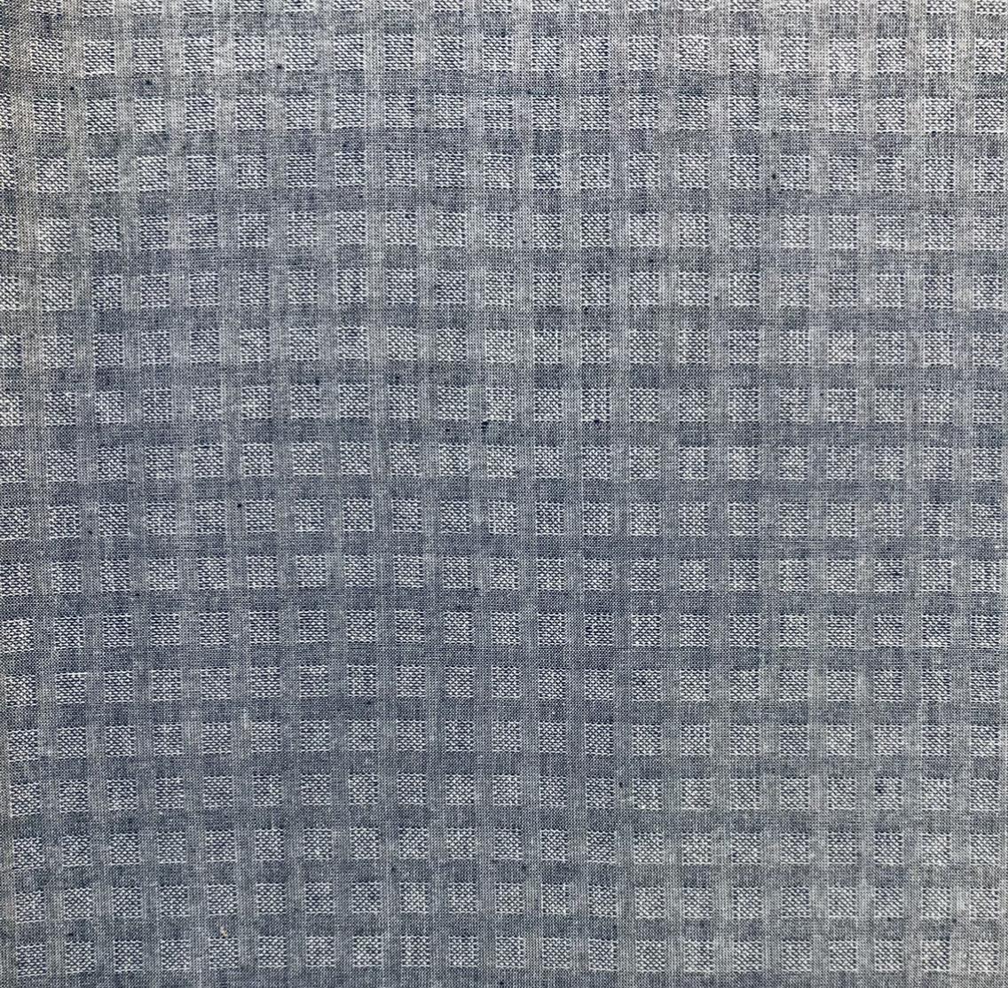 Woven Cotton Novelty Check in Graphite