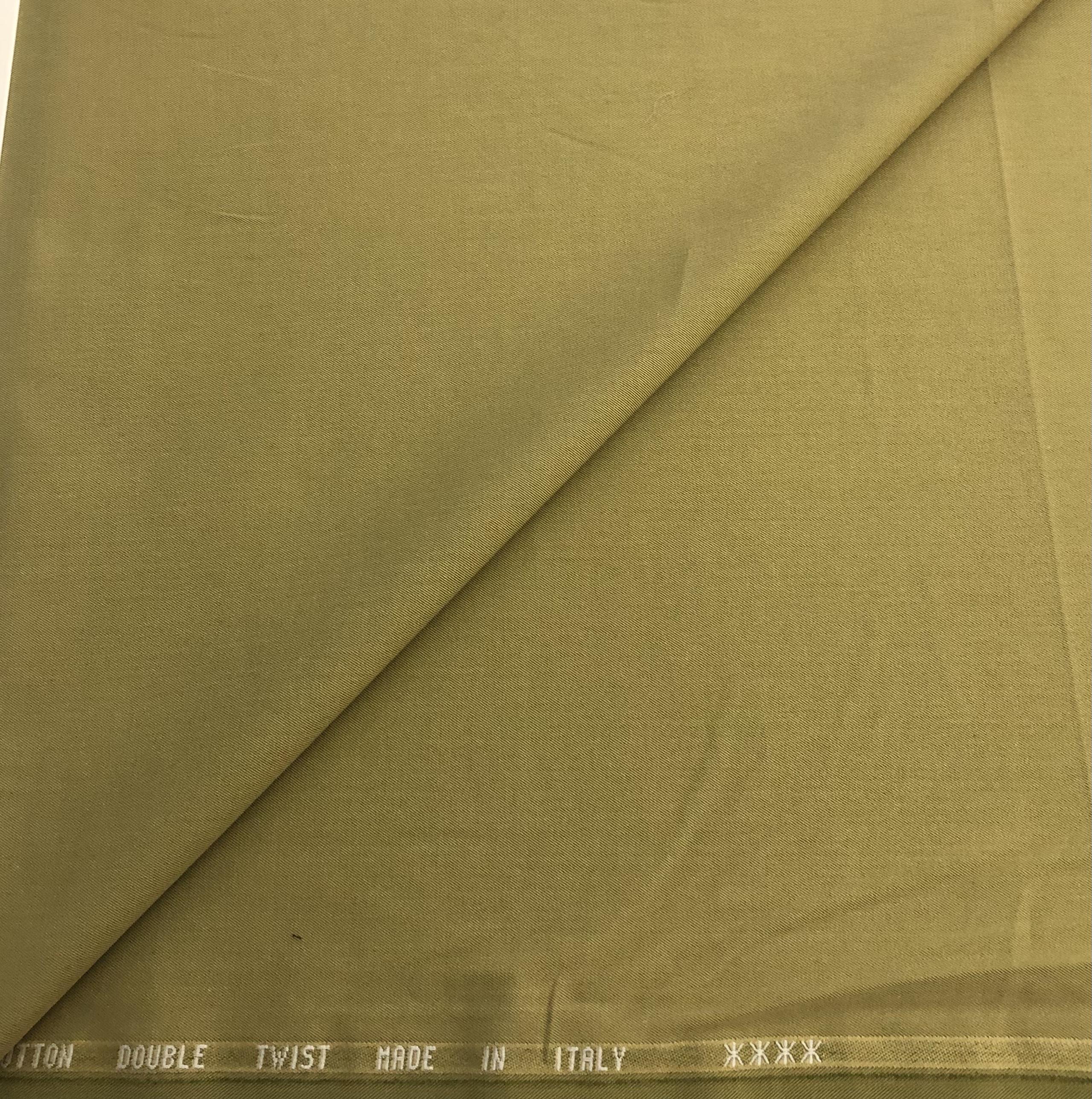 Italian Extra Fine Double Twisted Twill in Verde
